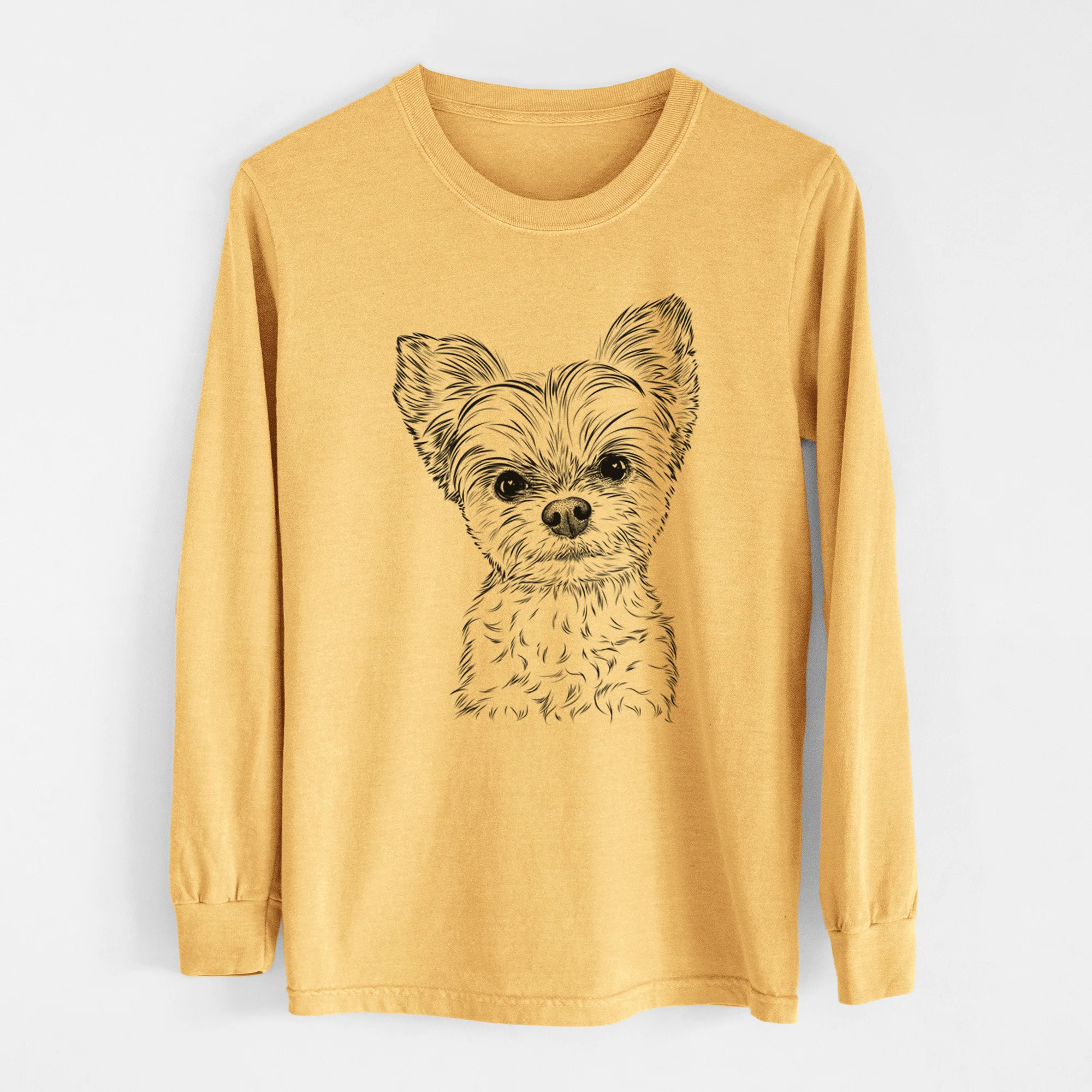Bare Chance the Yapper the Yorkshire Terrier - Heavyweight 100% Cotton Long Sleeve - Image 6