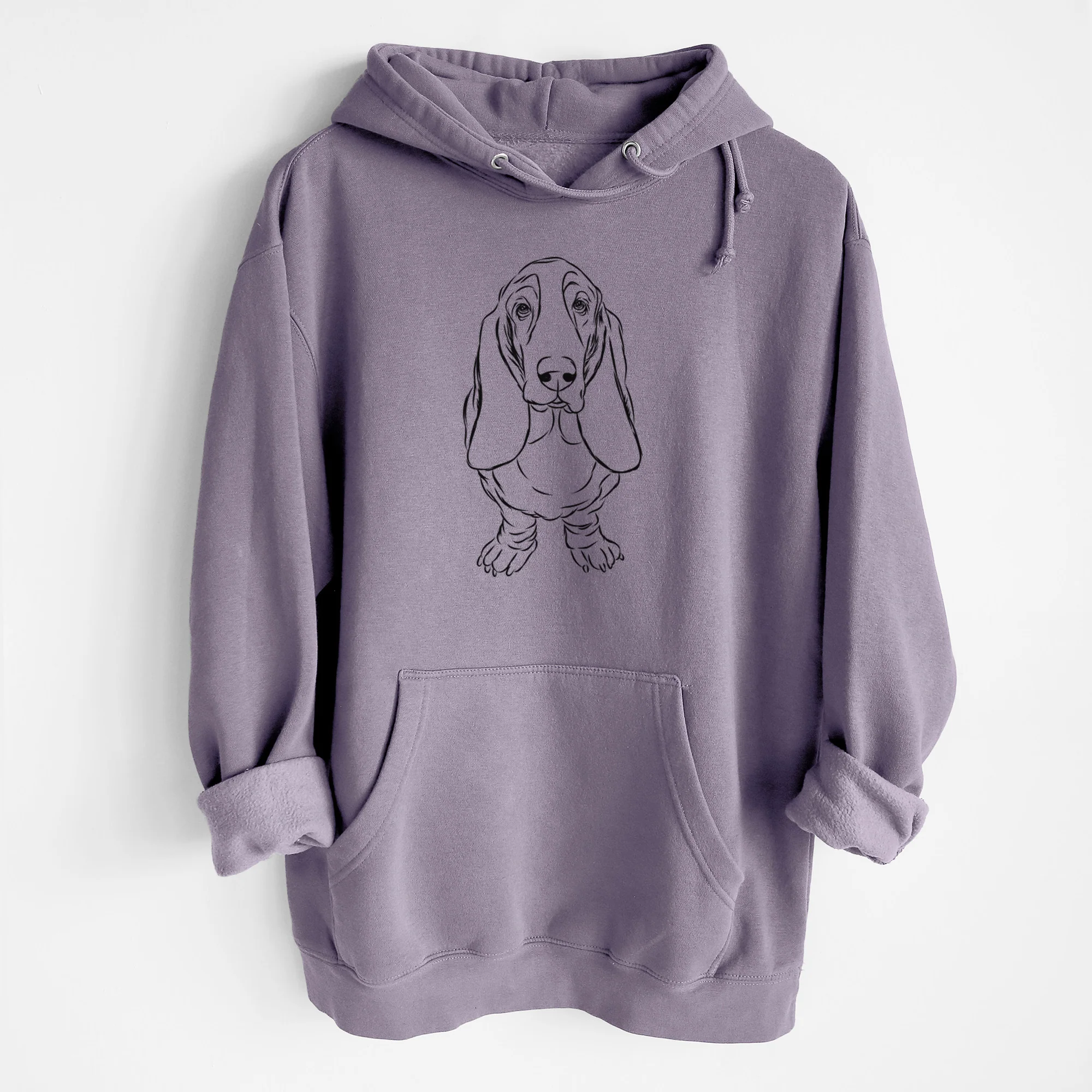 Charlie the Basset Hound- Heavyweight Fleece Hoodie - Image 8