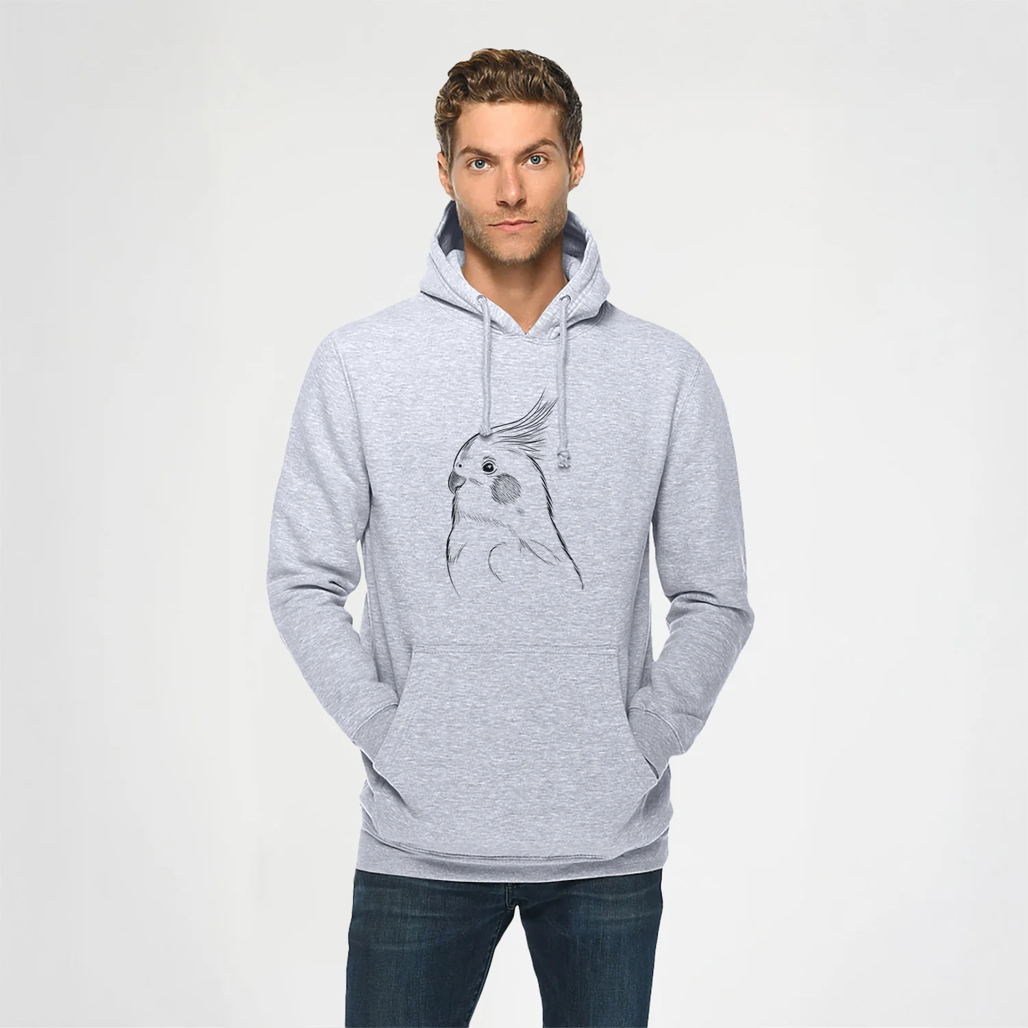Charlie the Cockatiel- Heavyweight Fleece Hoodie - Image 2