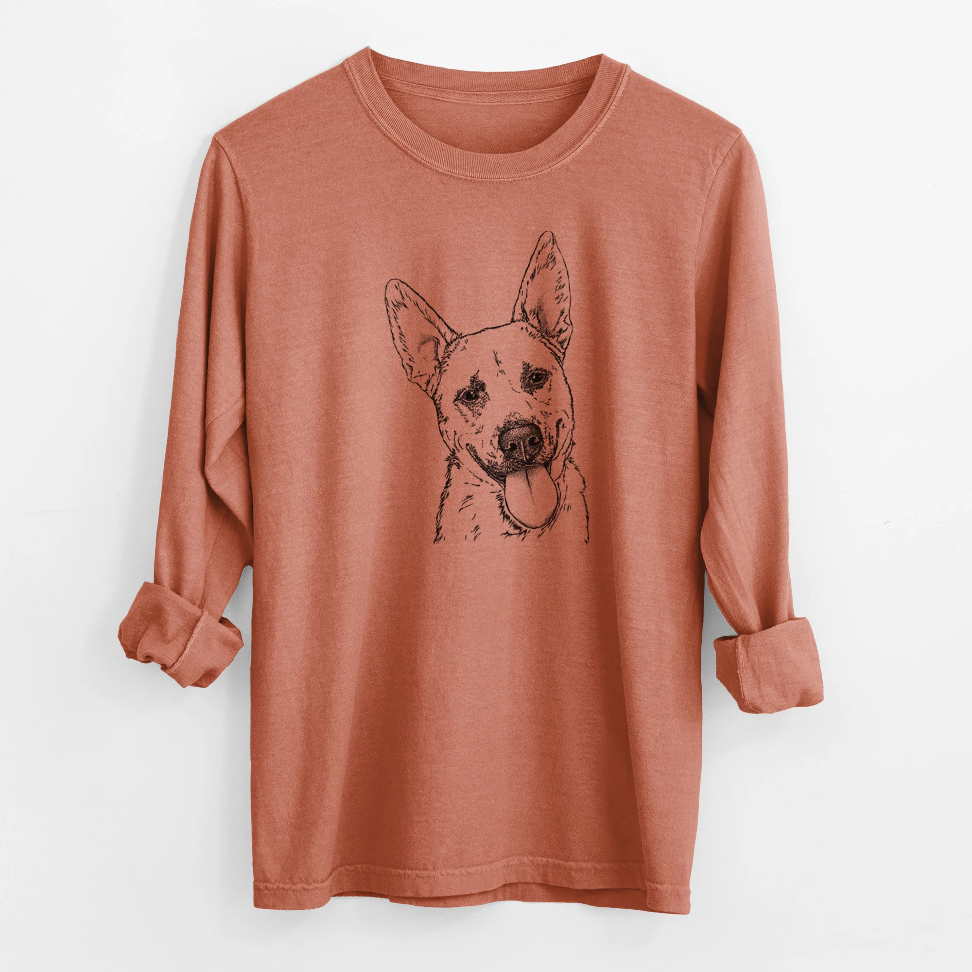 Bare Charlie the Mixed Breed - Men's Heavyweight 100% Cotton Long Sleeve - Image 13