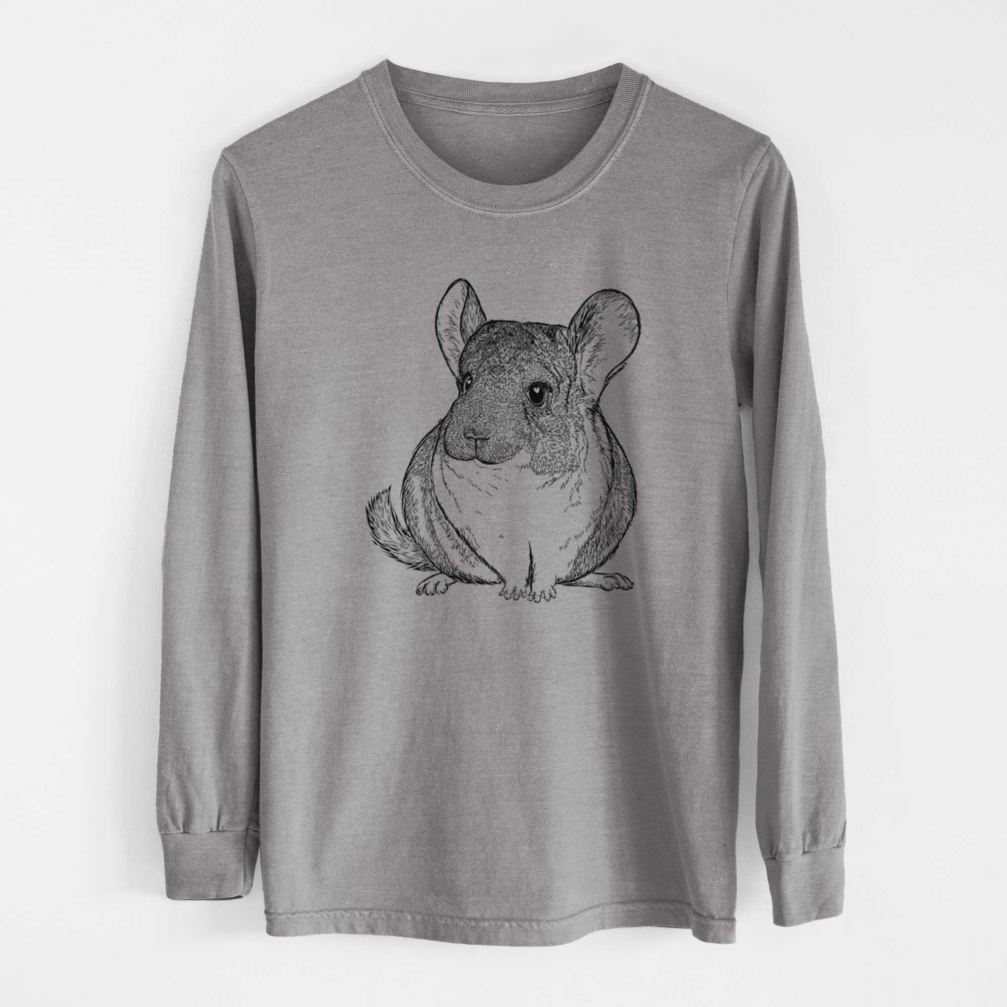 Bare Cheddar the Chinchilla - Men's Heavyweight 100% Cotton Long Sleeve - Image 7
