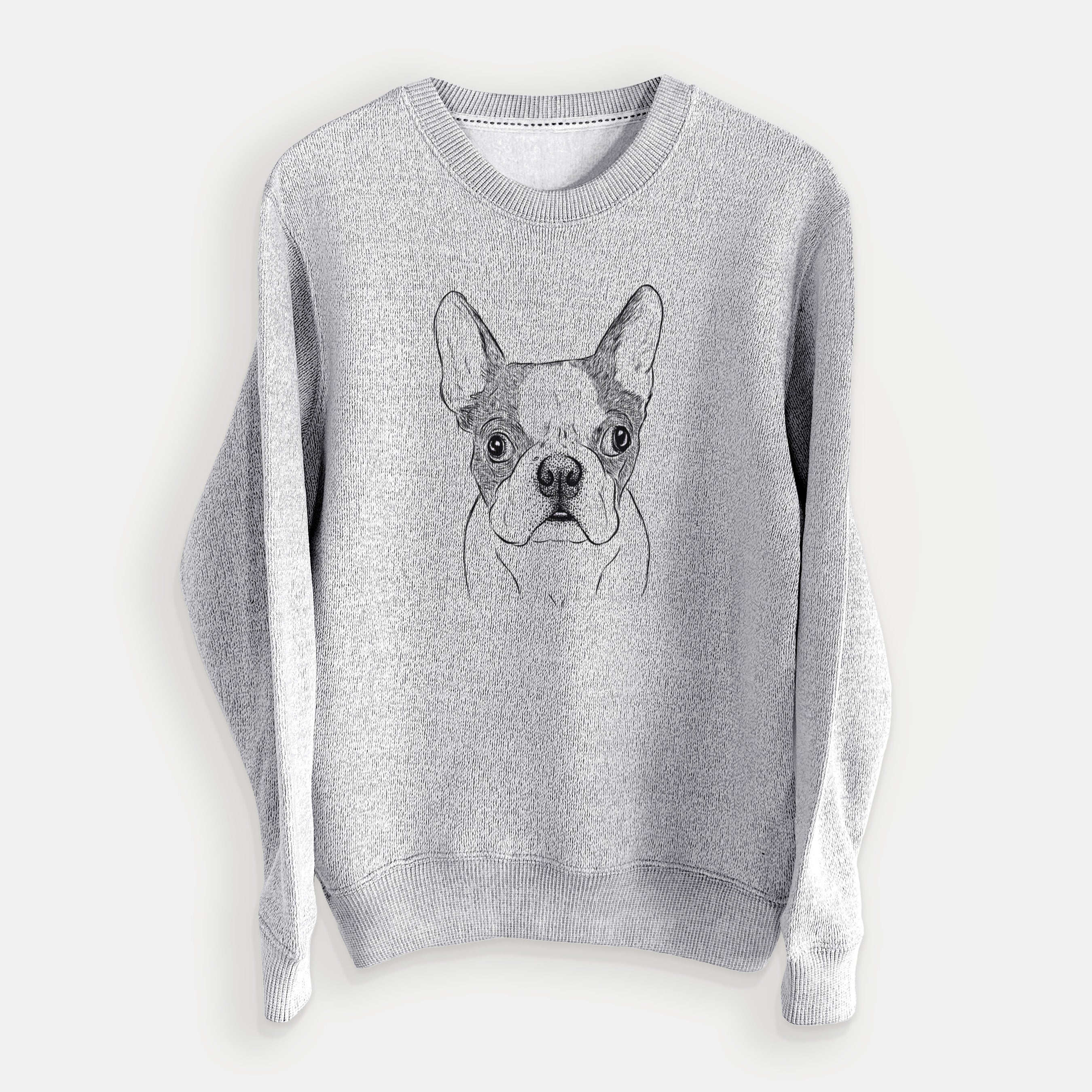 Chocolate Chip the Boston Terrier - Knit Sweatshirt