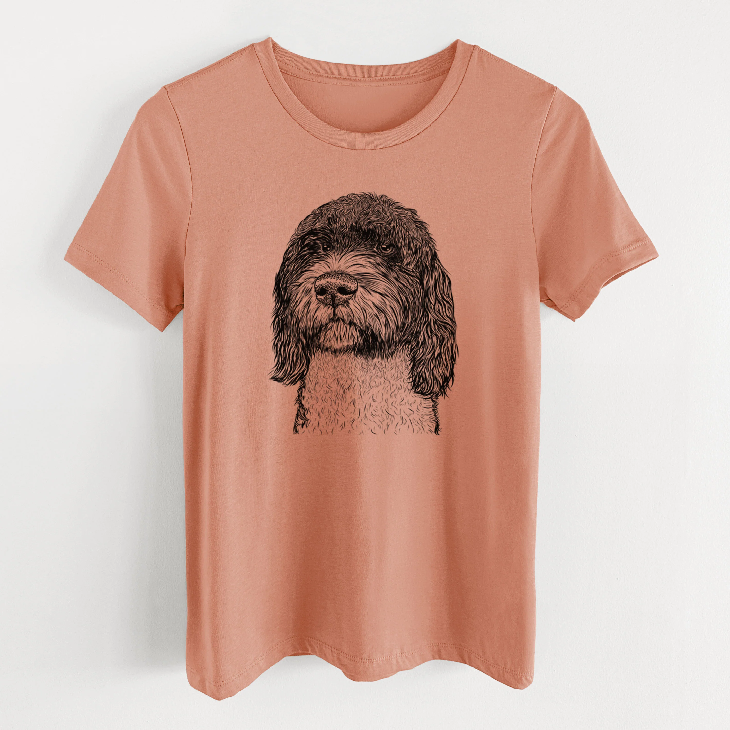 Bare Chris the Portuguese Water Dog - Women's Lightweight Relaxed Fit 100% Cotton Crewneck - Image 13