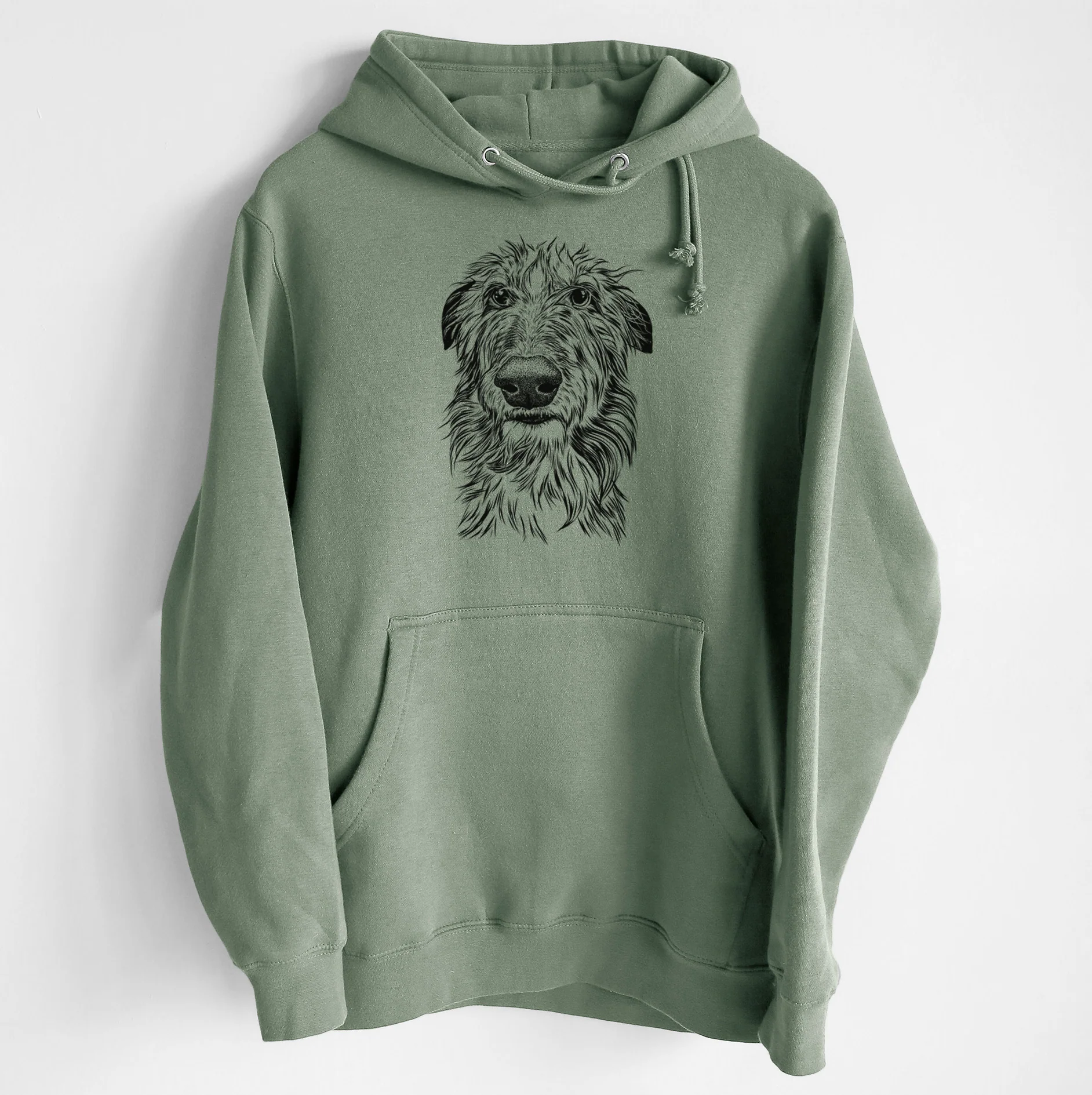 Cleod the Scottish Deerhound- Heavyweight Fleece Hoodie - Image 7