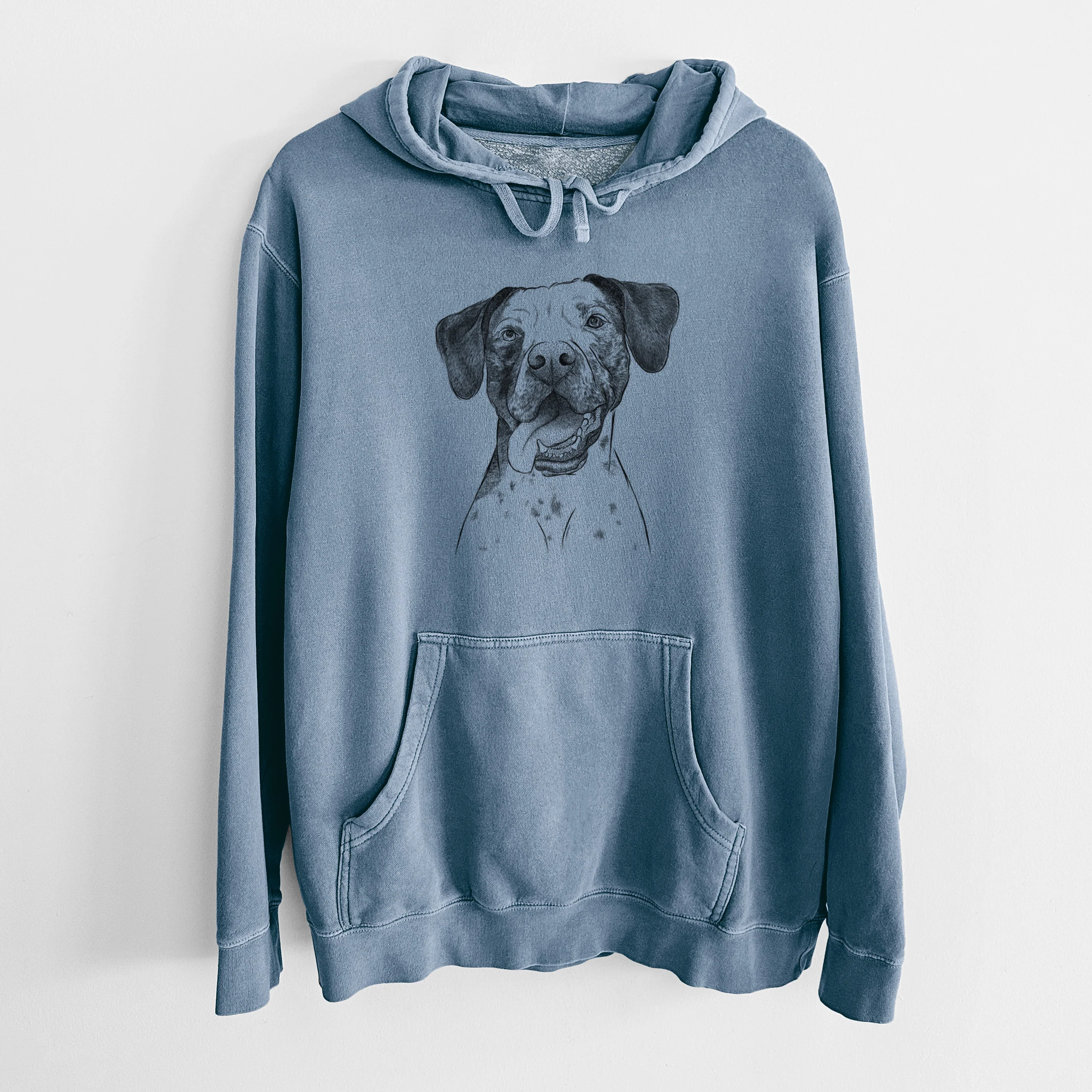 Bare Cola the Catahoula - Unisex Pigment Dyed Hoodie - Image 7