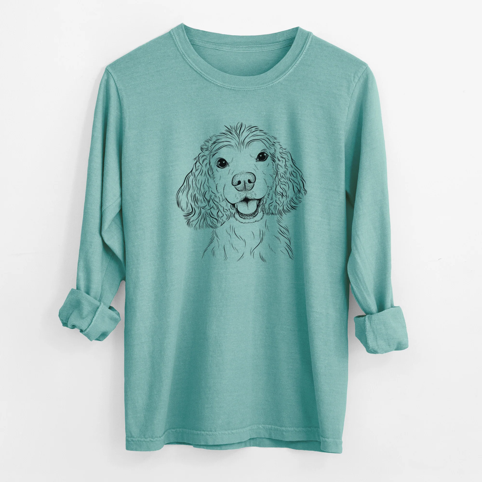 Bare Cricket the American Cocker Spaniel - Heavyweight 100% Cotton Long Sleeve - Image 9