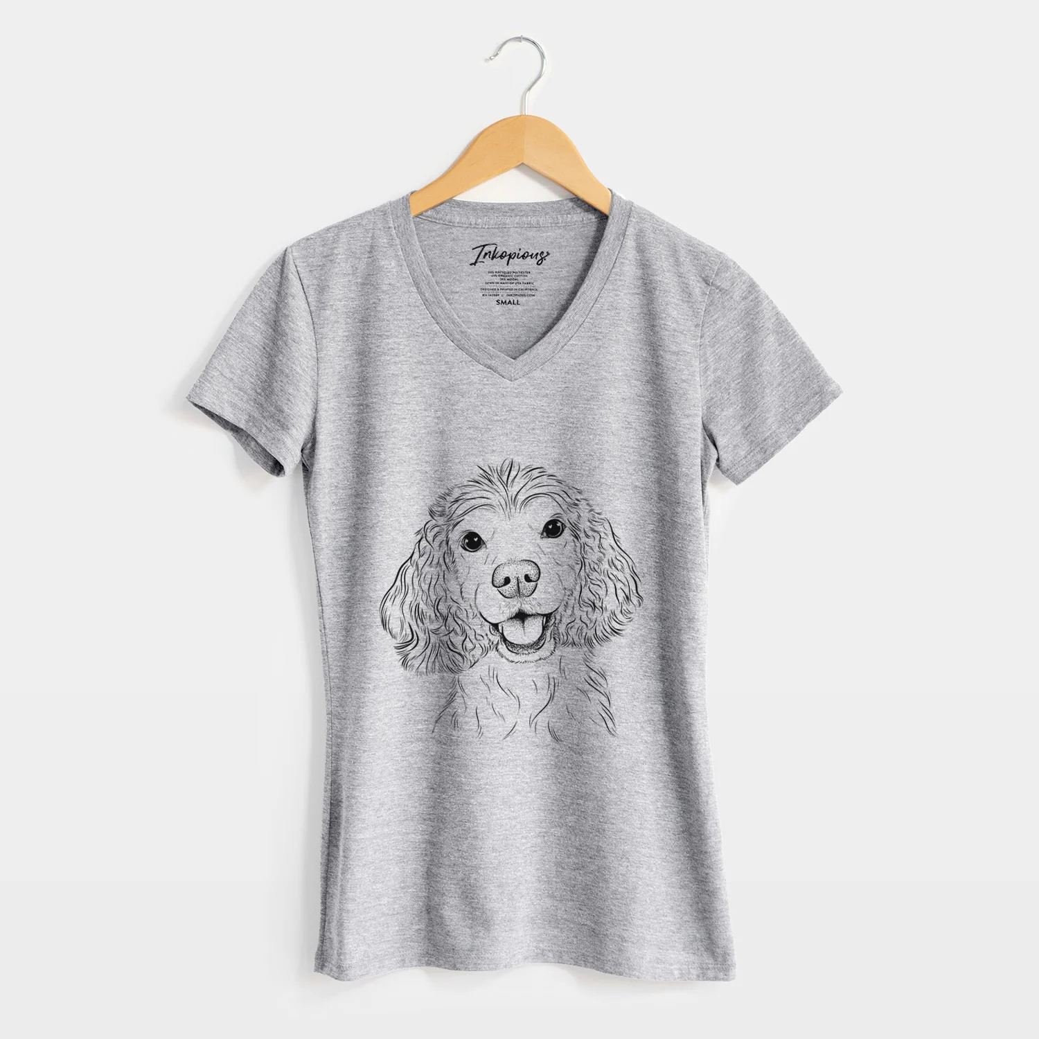 Bare Cricket the American Cocker Spaniel - Women's V-neck Shirt - Image 8