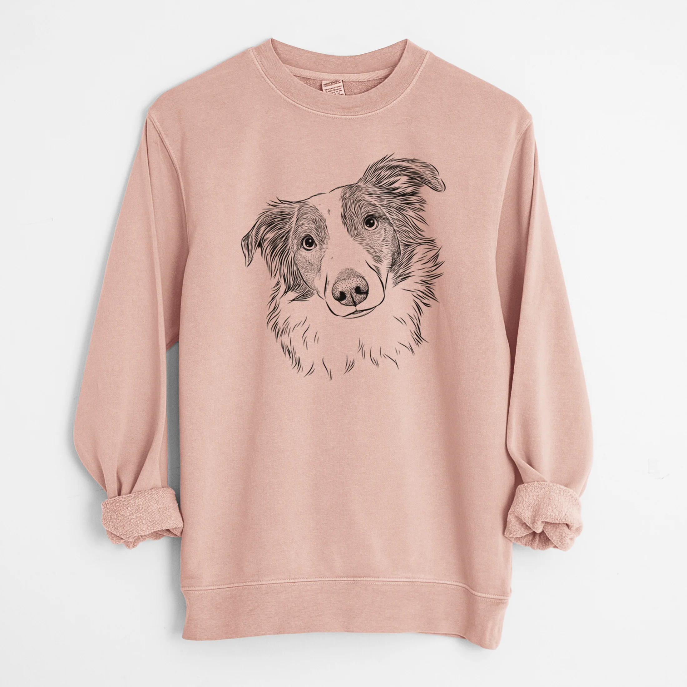 Bare Cyclone the Australian Shepherd - Unisex Pigment Dyed Crew Sweatshirt - Image 6