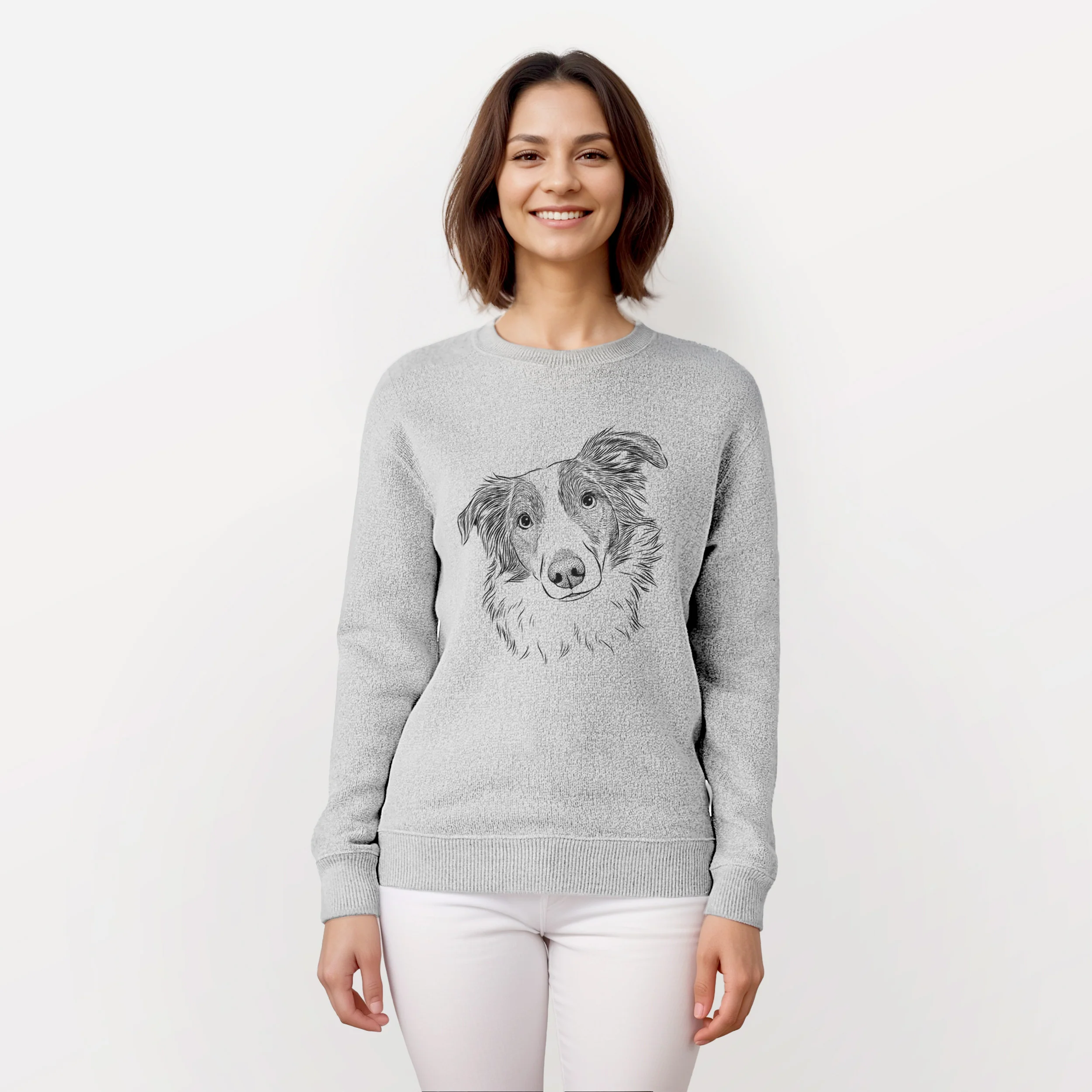 Cyclone the Australian Shepherd - Knit Sweatshirt - Image 2