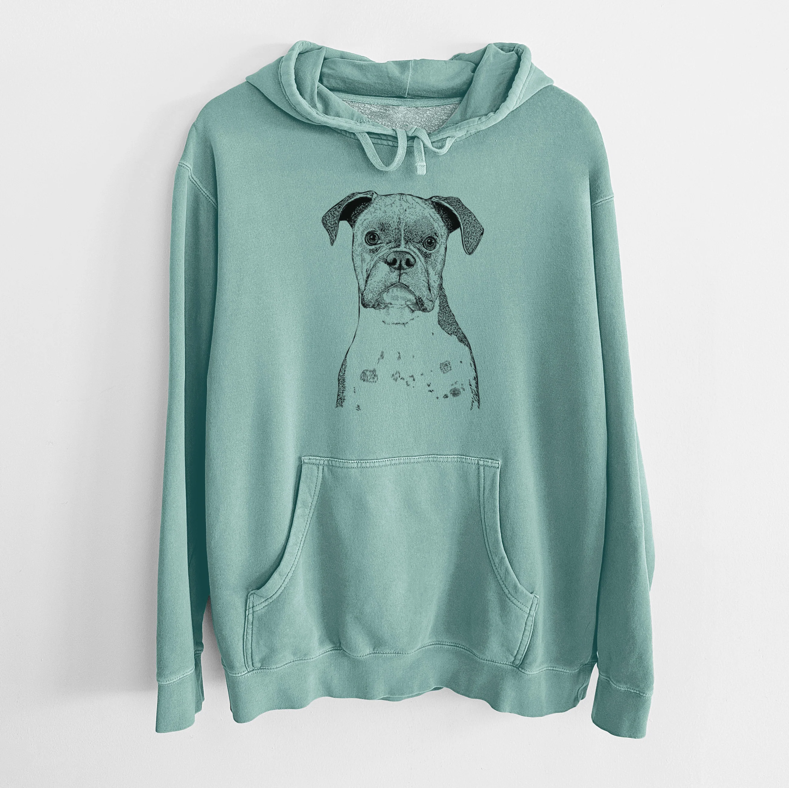 Bare Daisy the Boxer - Unisex Pigment Dyed Hoodie - Image 10