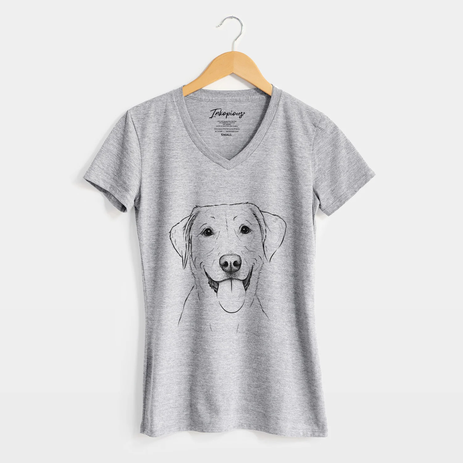 Bare Daisy the Labrador Retriever - Women's V-neck Shirt - Image 8