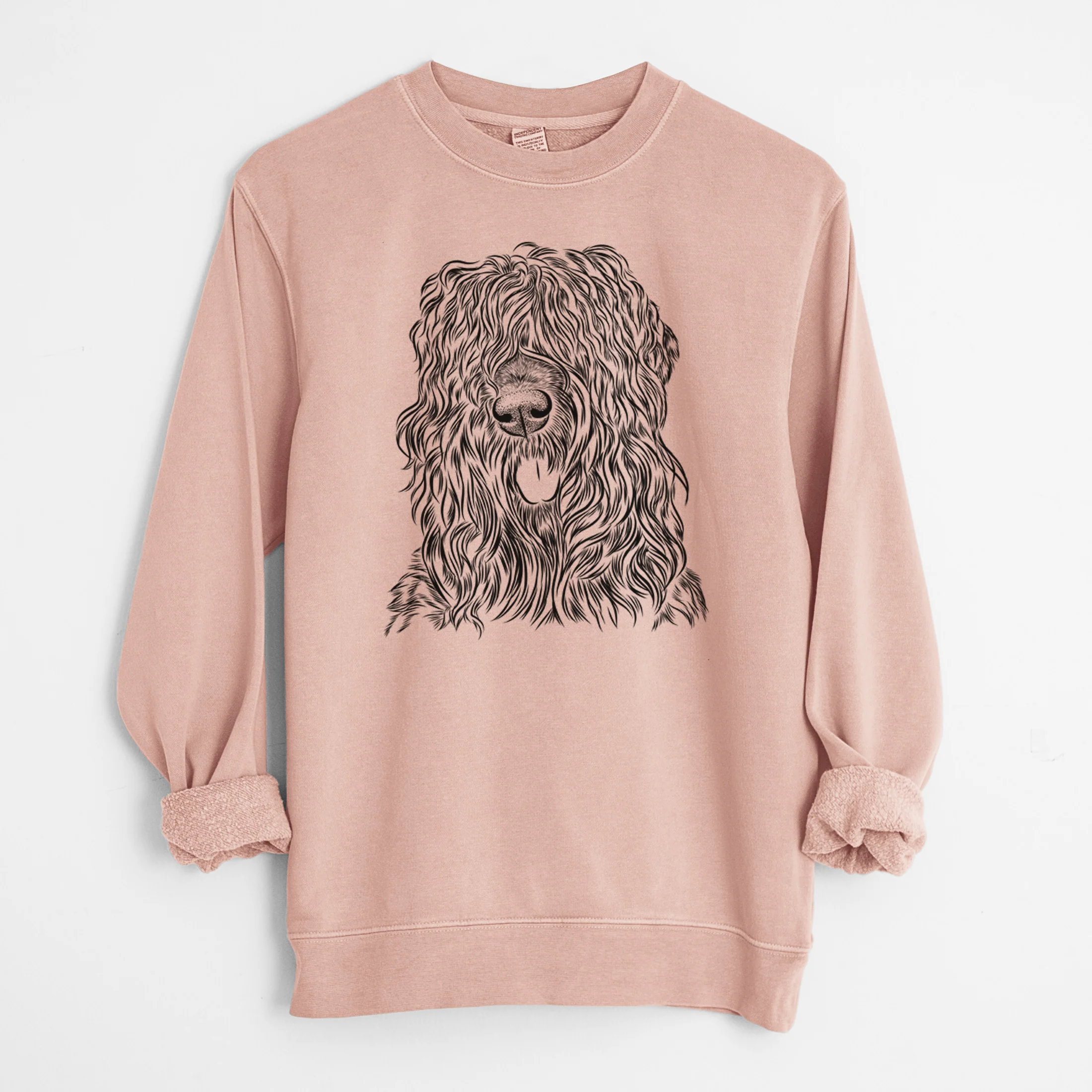 Bare Darryl the Black Russian Terrier - Unisex Pigment Dyed Crew Sweatshirt - Image 6