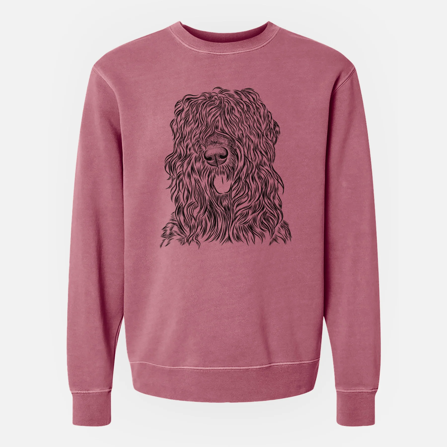 Bare Darryl the Black Russian Terrier - Unisex Pigment Dyed Crew Sweatshirt - Image 8