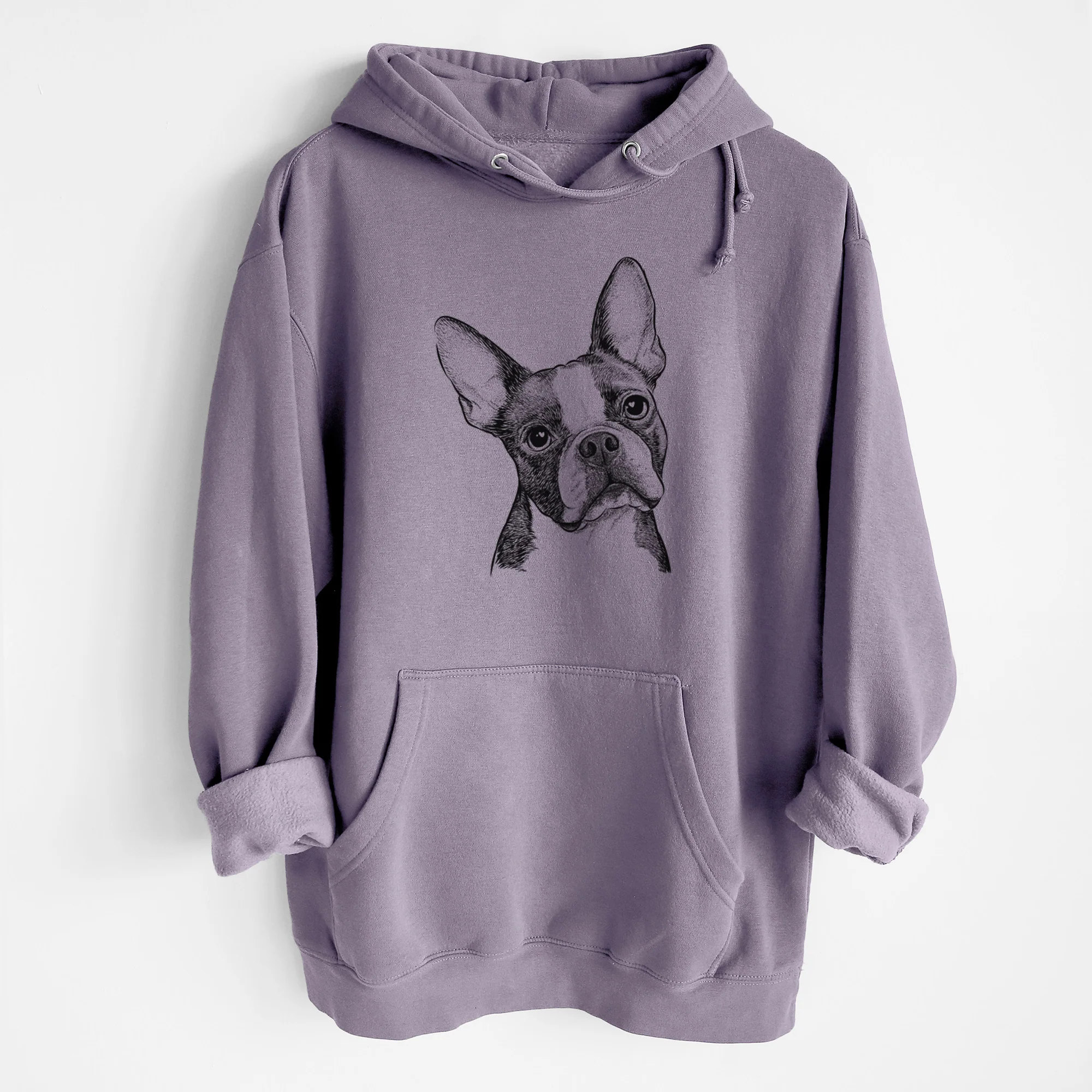 Dee Dee the Boston Terrier- Heavyweight Fleece Hoodie - Image 8