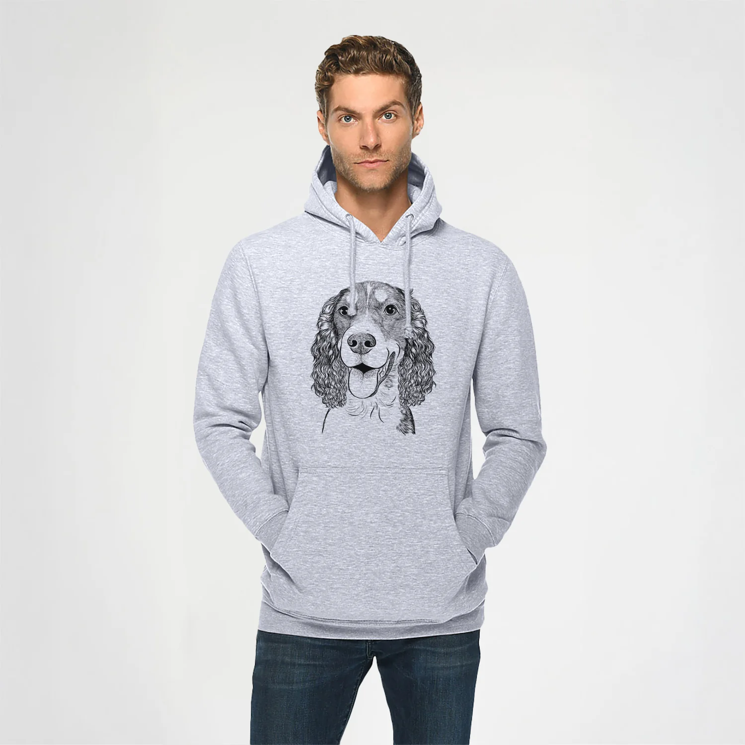 Delilah the English Springer Spaniel- Heavyweight Fleece Hoodie - Image 2
