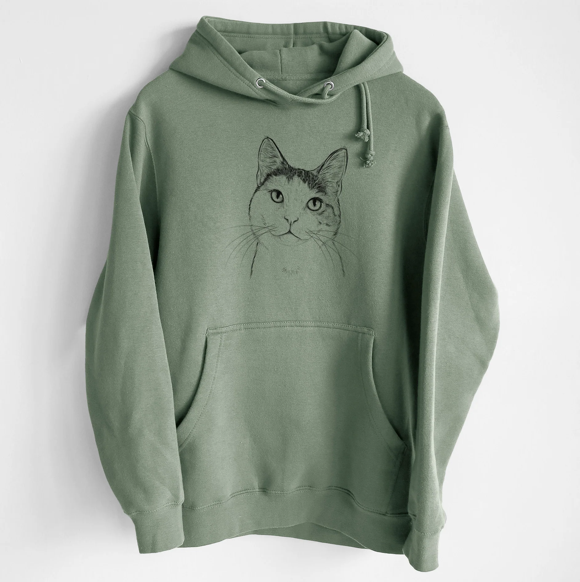 Denver the Calico Cat- Heavyweight Fleece Hoodie - Image 7