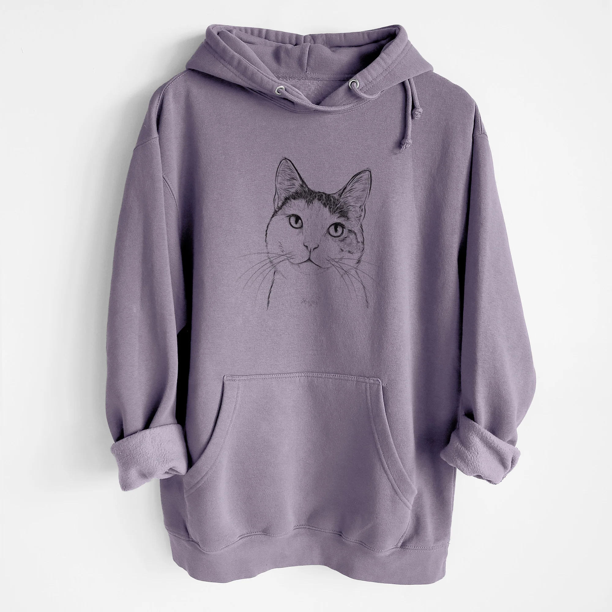 Denver the Calico Cat- Heavyweight Fleece Hoodie - Image 8