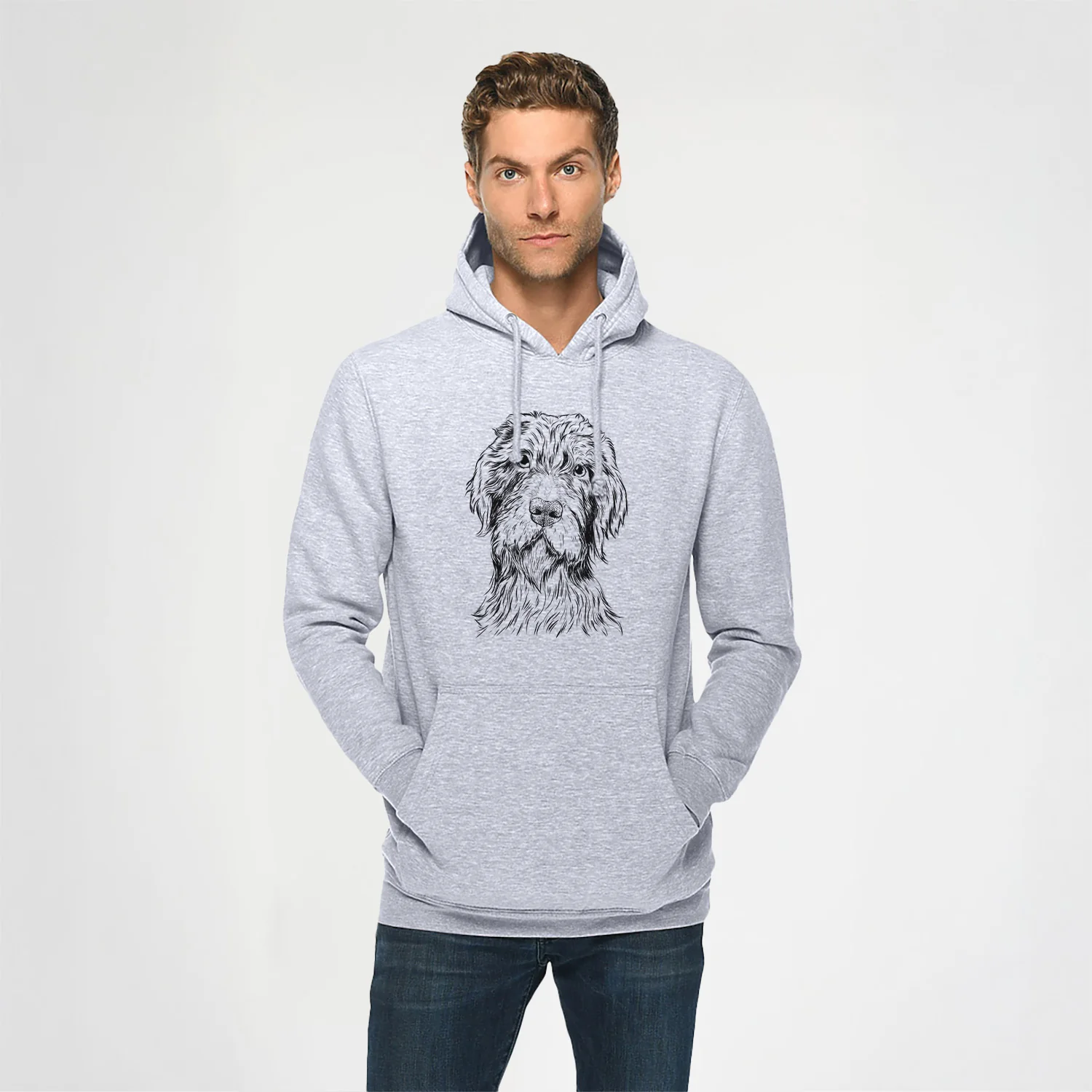 Doc Holliday the Pudelpointer- Heavyweight Fleece Hoodie - Image 2