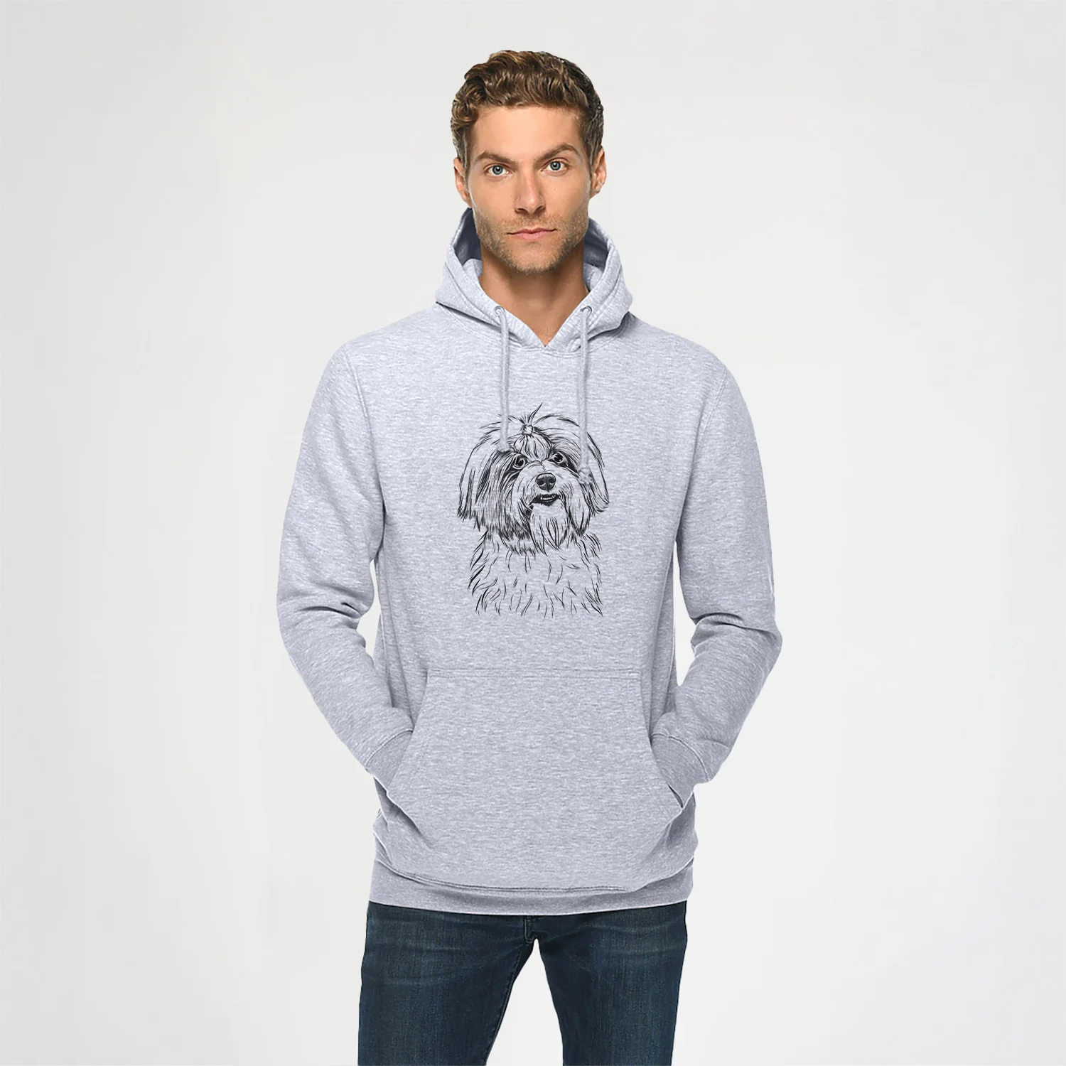 Dooley the Havanese- Heavyweight Fleece Hoodie - Image 2