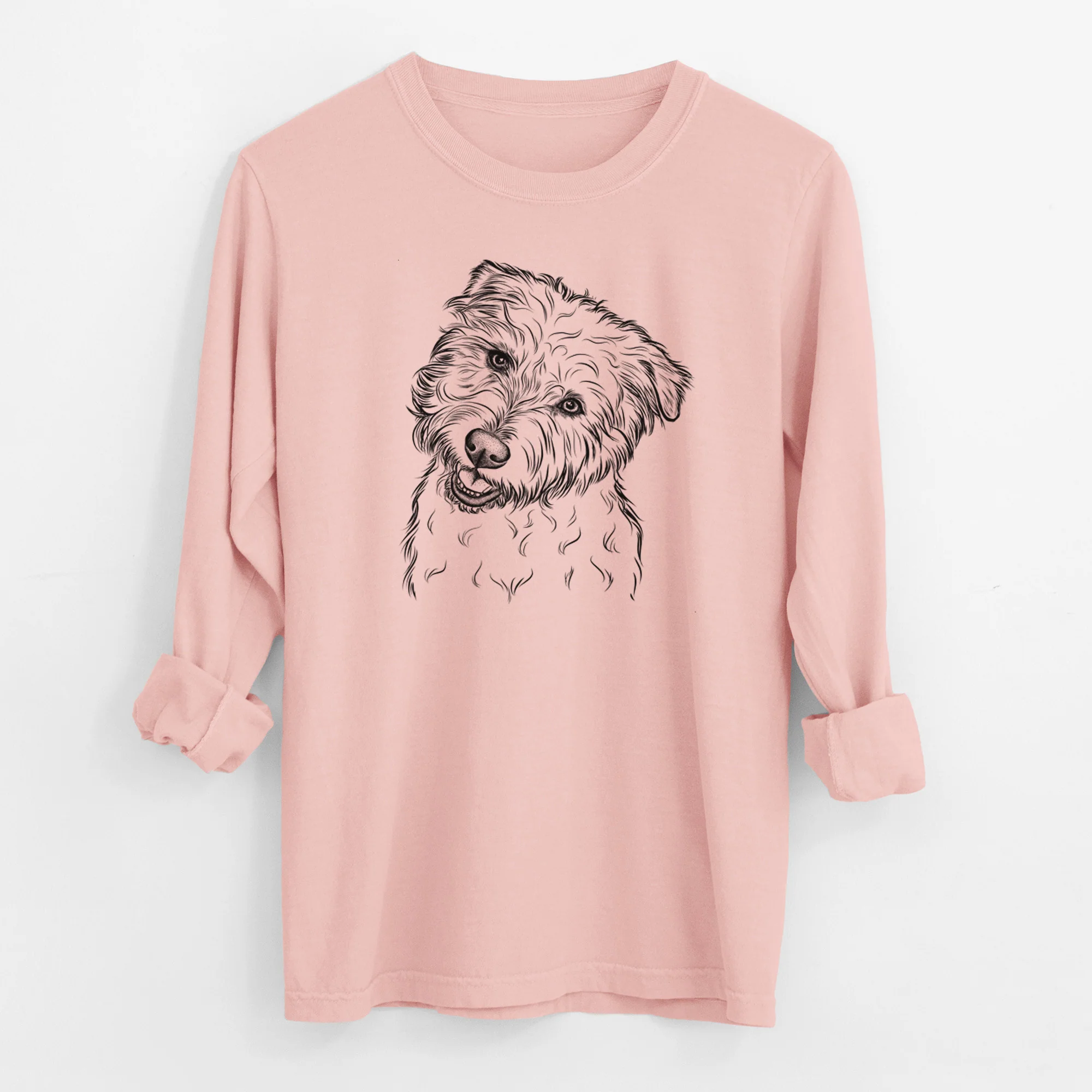 Bare Duffy the Glen of Imaal Terrier - Men's Heavyweight 100% Cotton Long Sleeve - Image 11