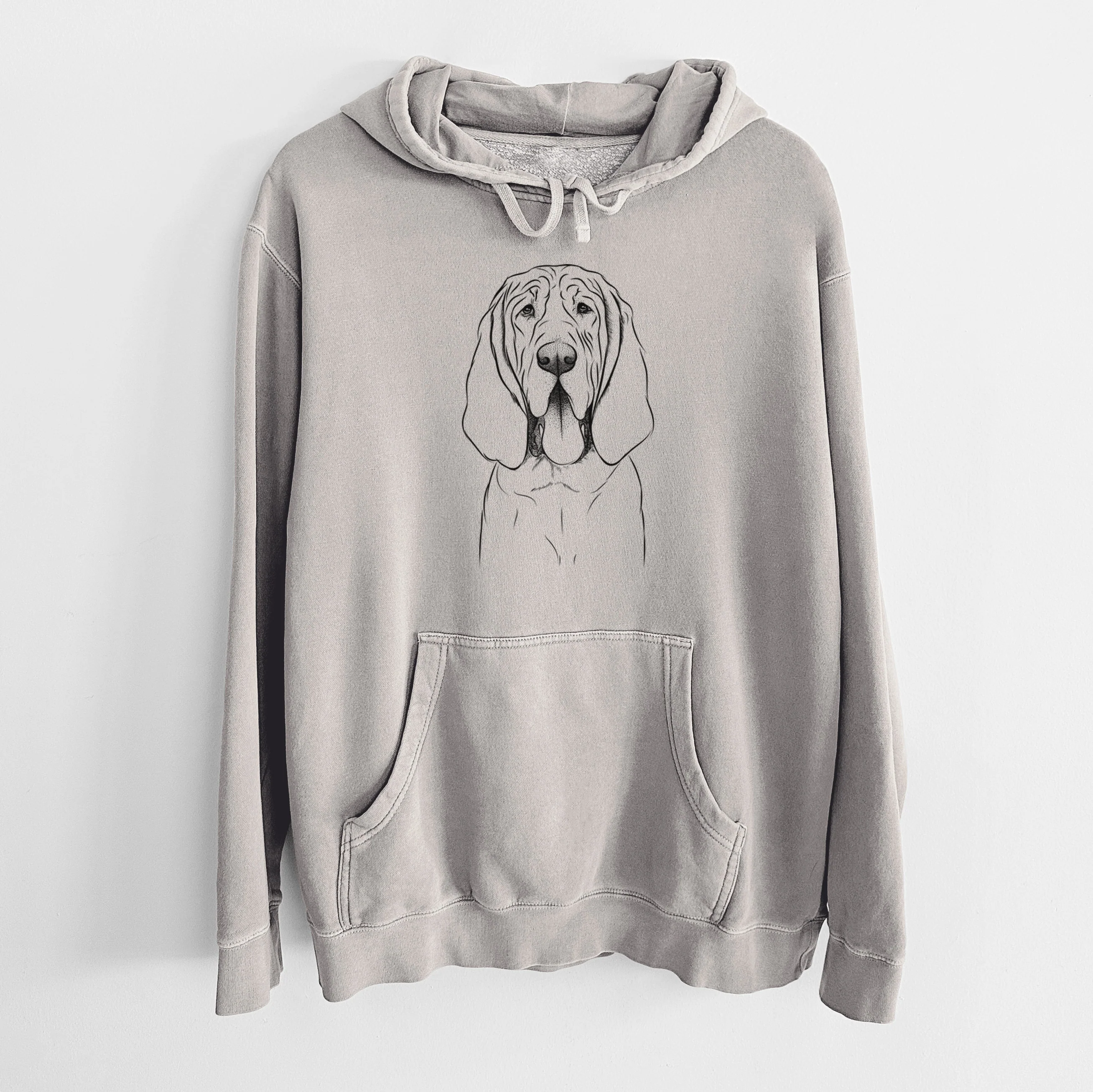 Bare Earl the Bloodhound - Unisex Pigment Dyed Hoodie - Image 5