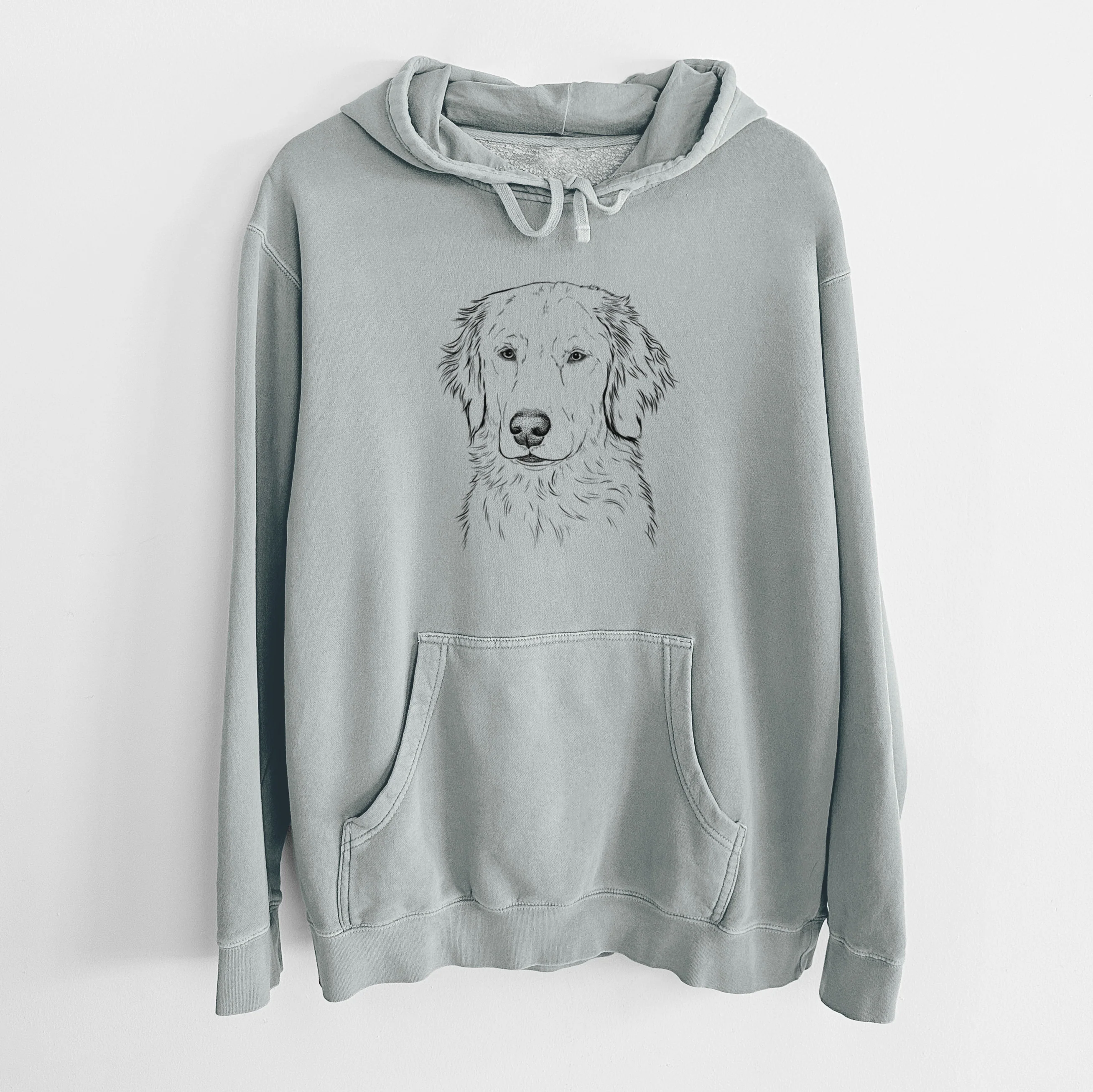 Bare Eli the Golden Retriever - Unisex Pigment Dyed Hoodie - Image 8