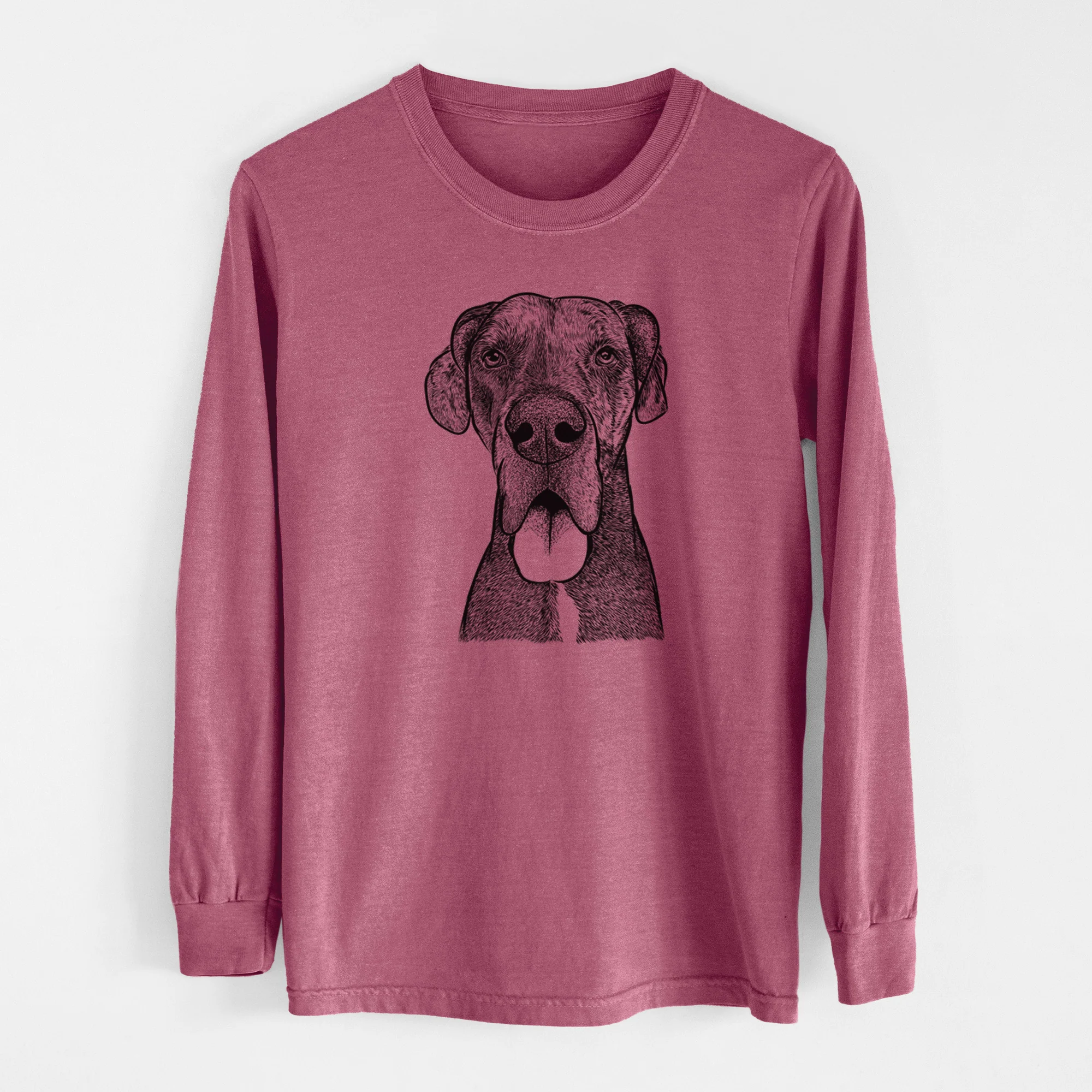 Bare Eli the Great Dane - Men's Heavyweight 100% Cotton Long Sleeve - Image 10