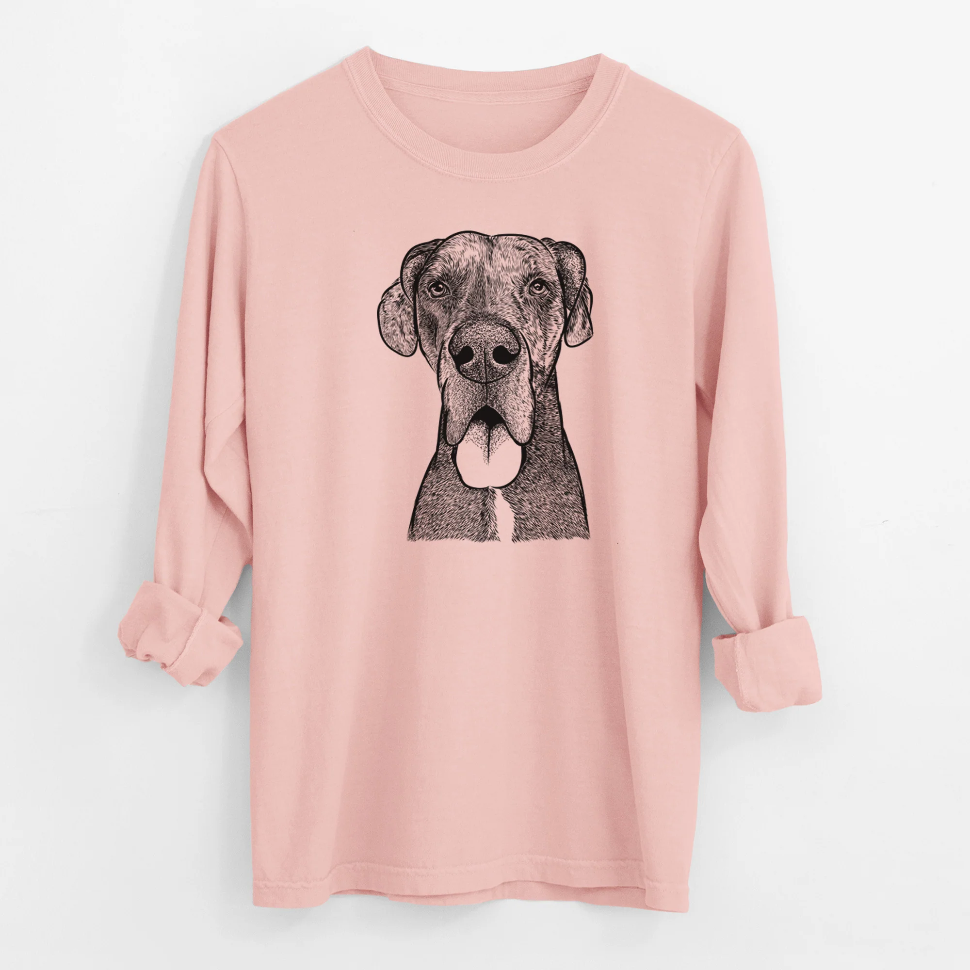 Bare Eli the Great Dane - Men's Heavyweight 100% Cotton Long Sleeve - Image 11