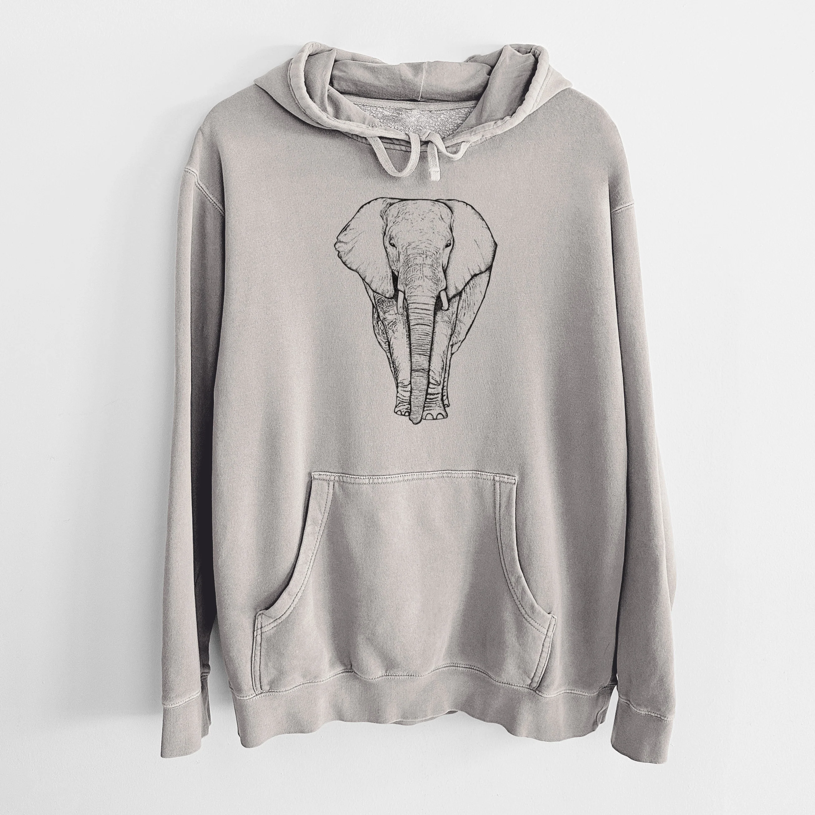 Bare Ella the Elephant - Unisex Pigment Dyed Hoodie - Image 5