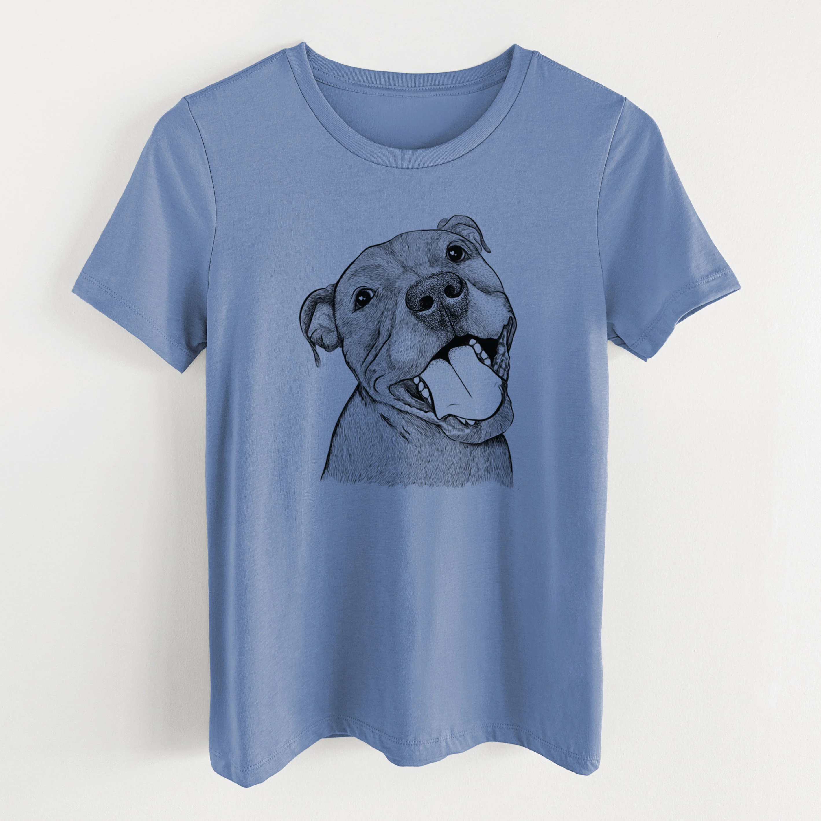 Bare Eloise the Pitbull Mix - Women's Lightweight Relaxed Fit 100% Cotton Crewneck - Image 8