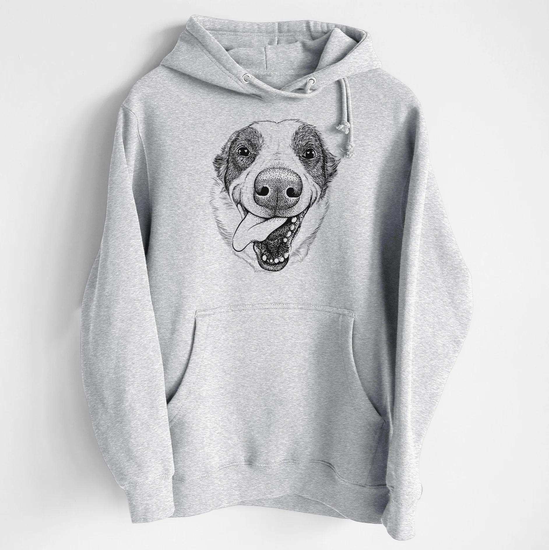 Elwood the Border Collie- Heavyweight Fleece Hoodie - Image 6
