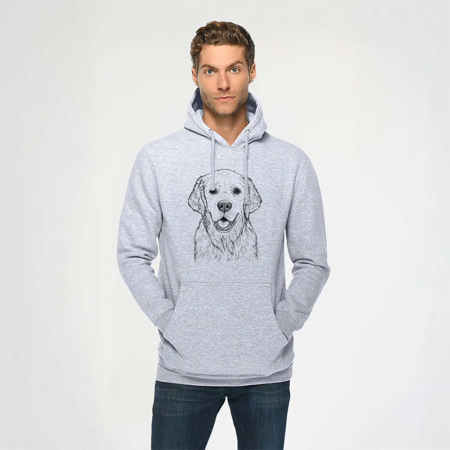 Emma the Golden Retriever- Heavyweight Fleece Hoodie - Image 2