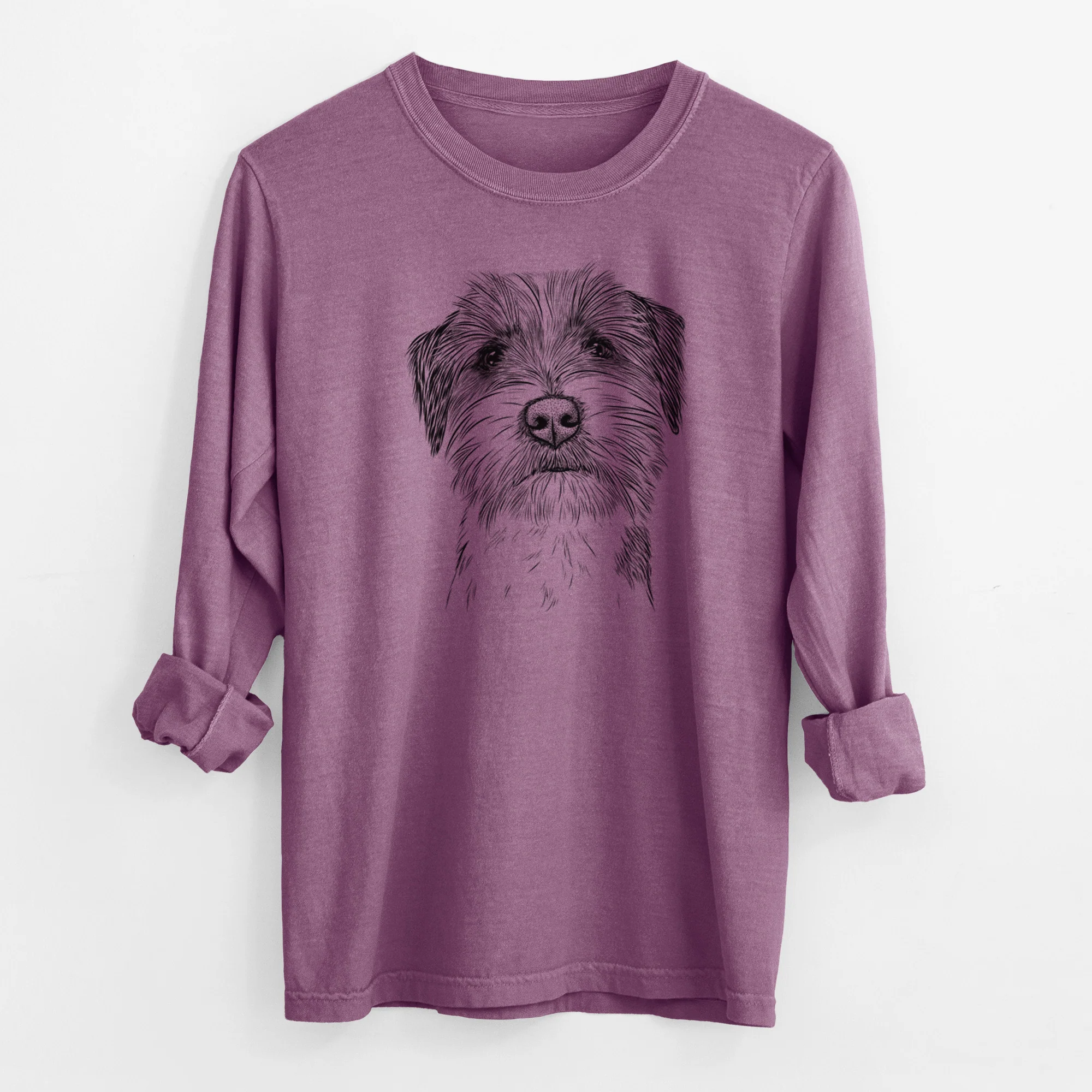Bare Feis the Parson Russell Terrier - Men's Heavyweight 100% Cotton Long Sleeve - Image 9
