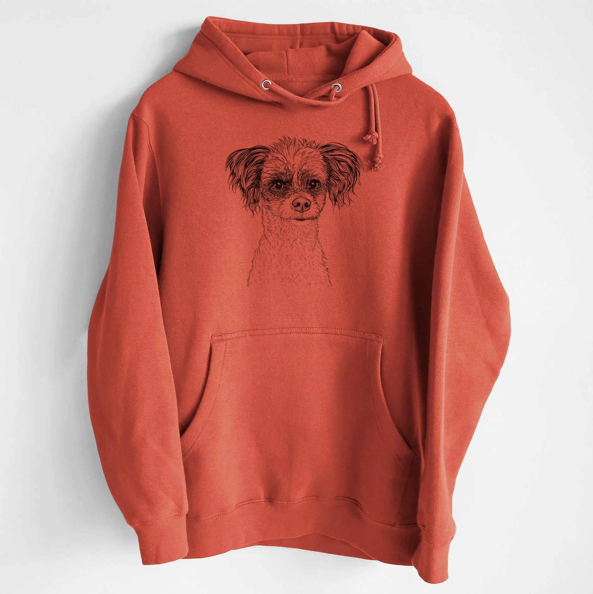 Finley the Papillon Mix- Heavyweight Fleece Hoodie