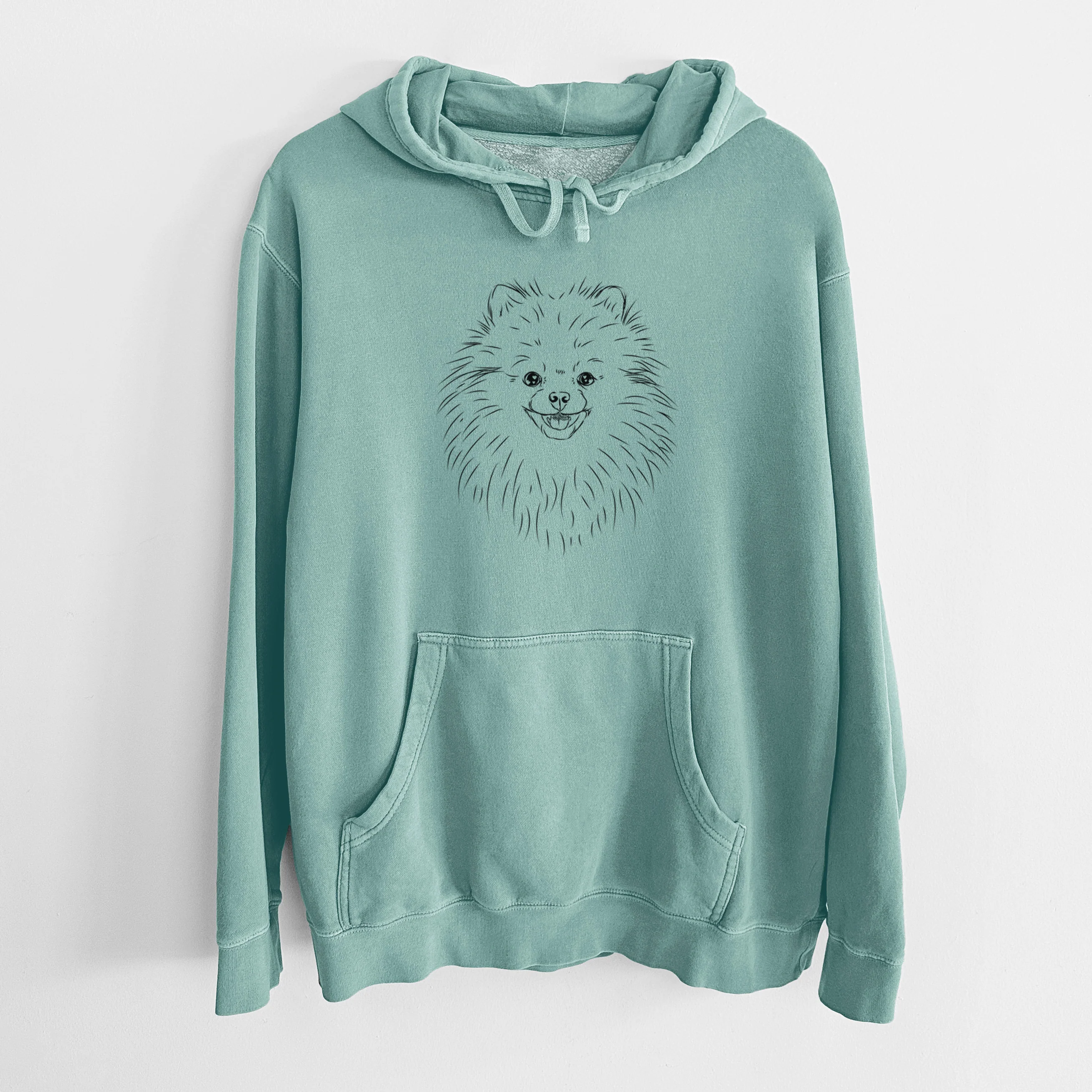 Bare Finn the Pomeranian - Unisex Pigment Dyed Hoodie - Image 10