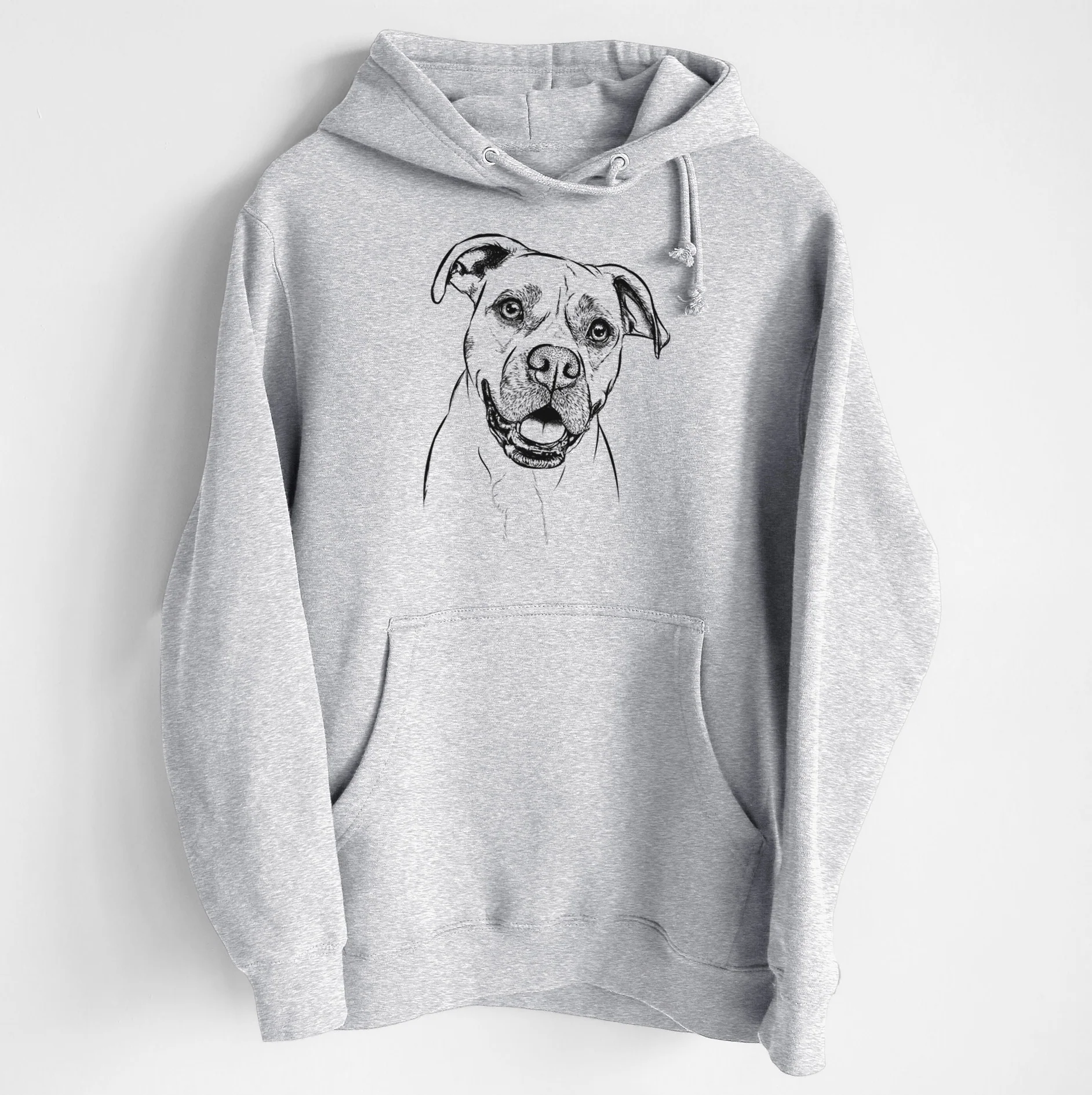Frankie Tankie the Boxer Mix- Heavyweight Fleece Hoodie - Image 6