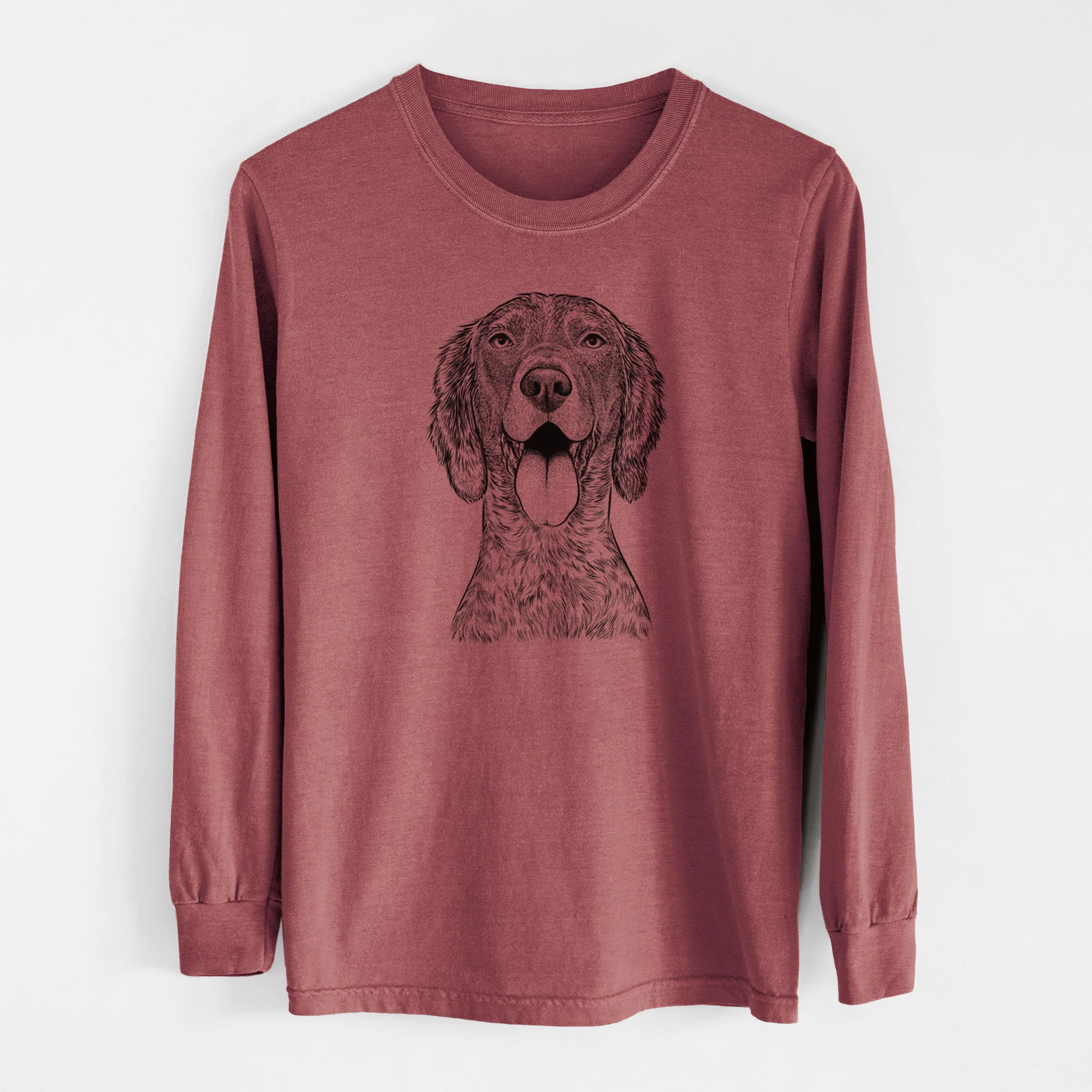Bare Freddy the English Setter - Men's Heavyweight 100% Cotton Long Sleeve - Image 9