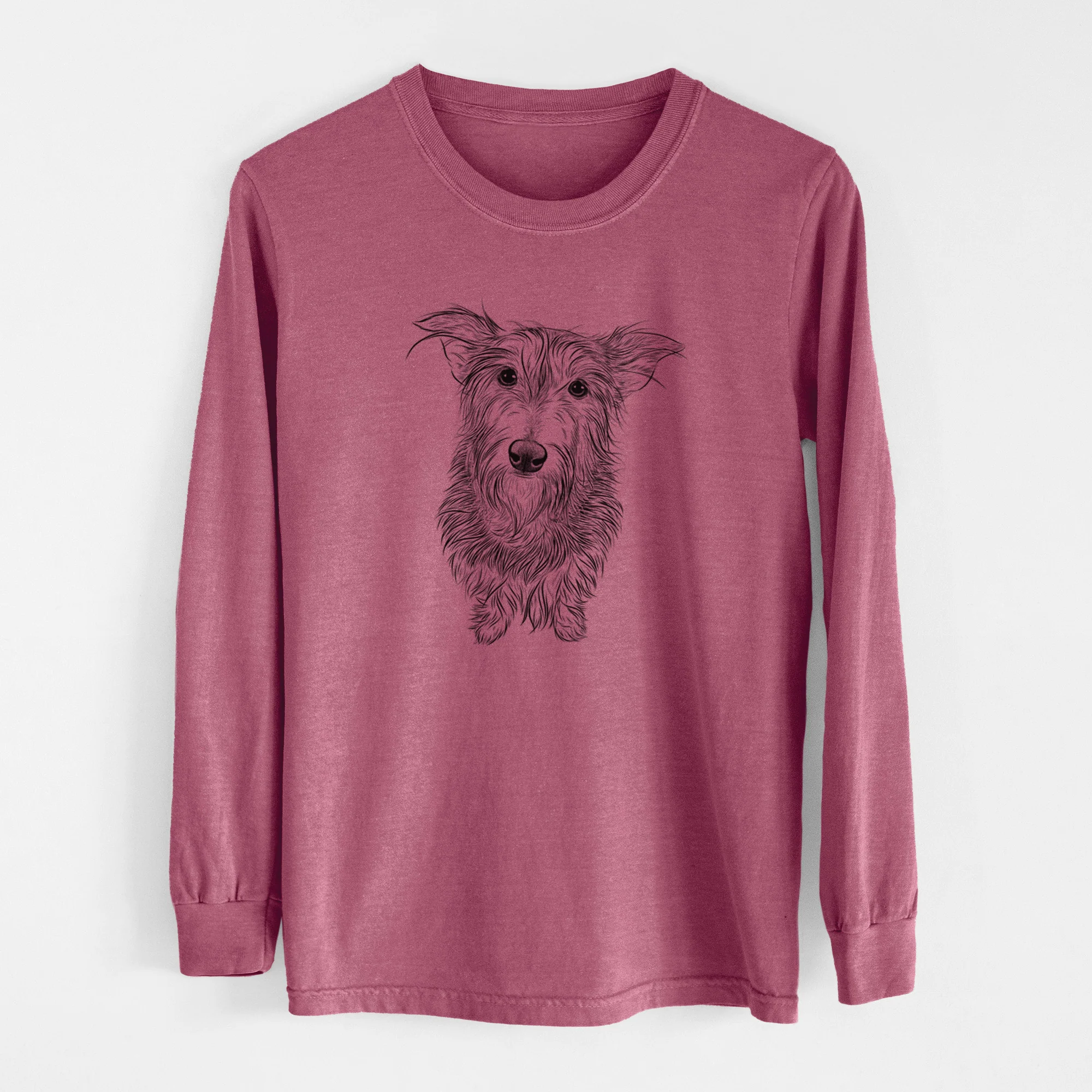Bare Frida Doggo the Rescue Terrier Mix - Men's Heavyweight 100% Cotton Long Sleeve - Image 9