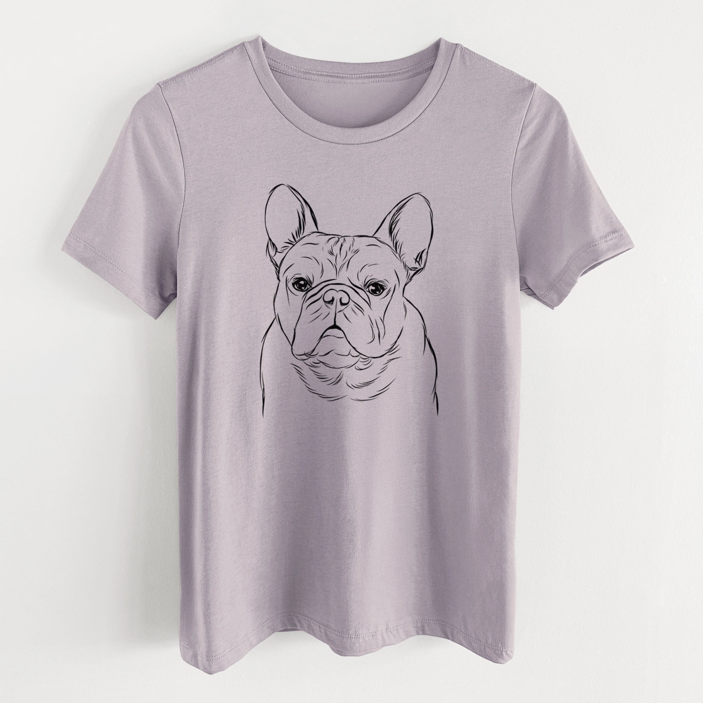 Bare Fudge the French Bulldog - Women's Lightweight Relaxed Fit 100% Cotton Crewneck