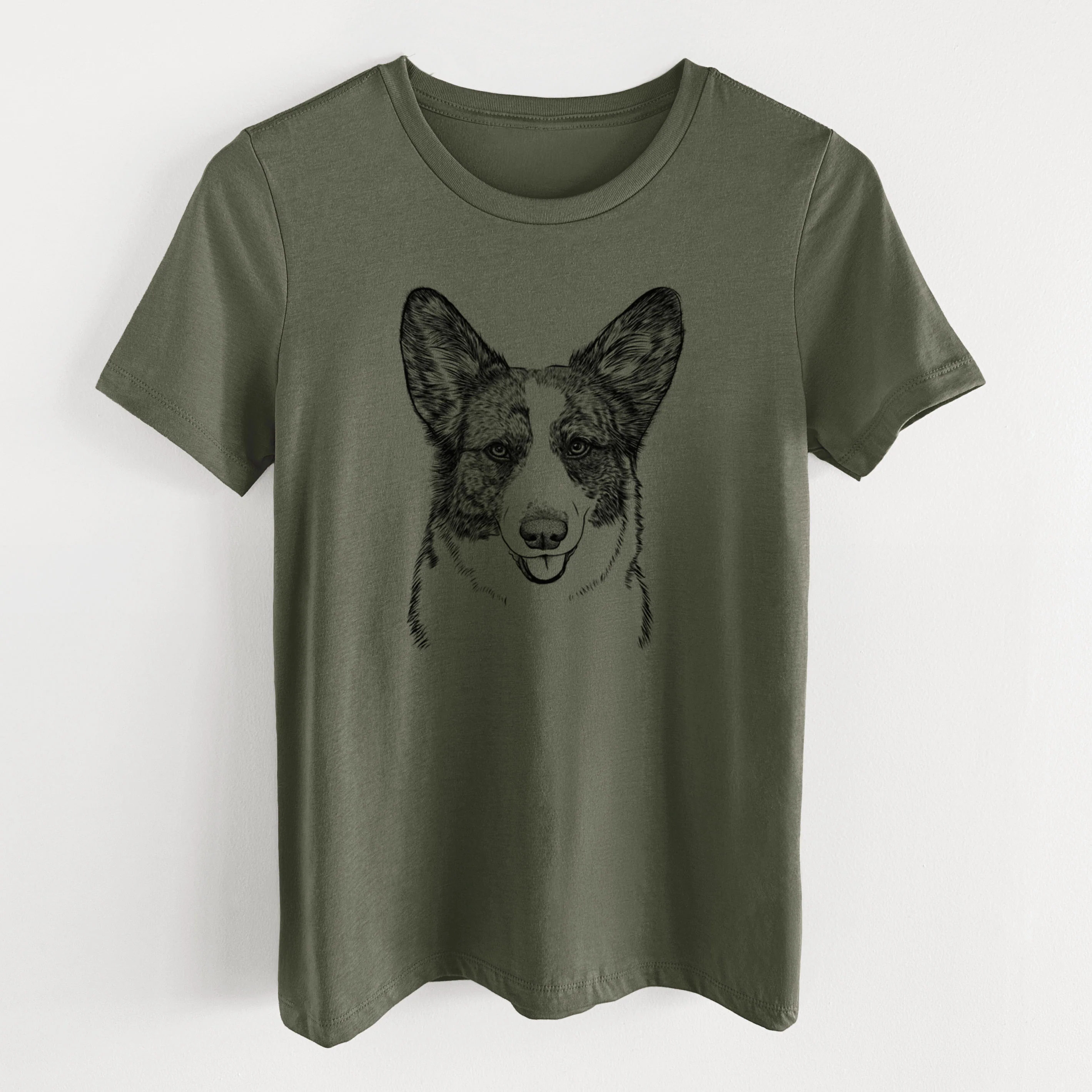 Bare Gabby the Cardigan Welsh Corgi - Women's Lightweight Relaxed Fit 100% Cotton Crewneck - Image 12