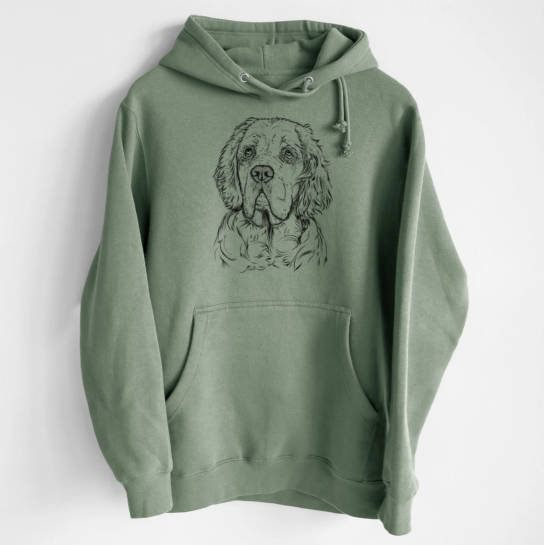 Gary the Clumber Spaniel- Heavyweight Fleece Hoodie - Image 7