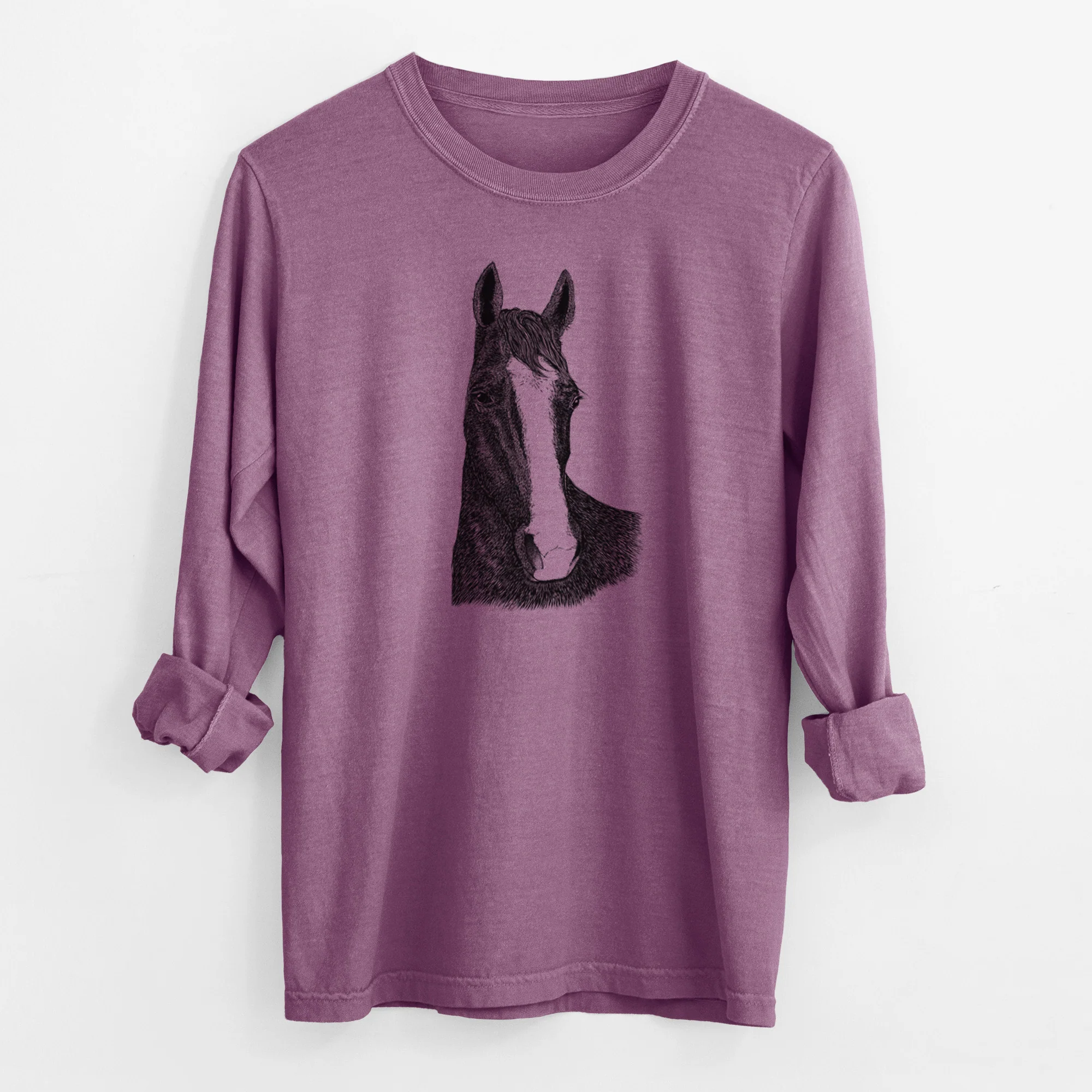 Bare Gibson the Tennessee Walking Horse - Men's Heavyweight 100% Cotton Long Sleeve - Image 9