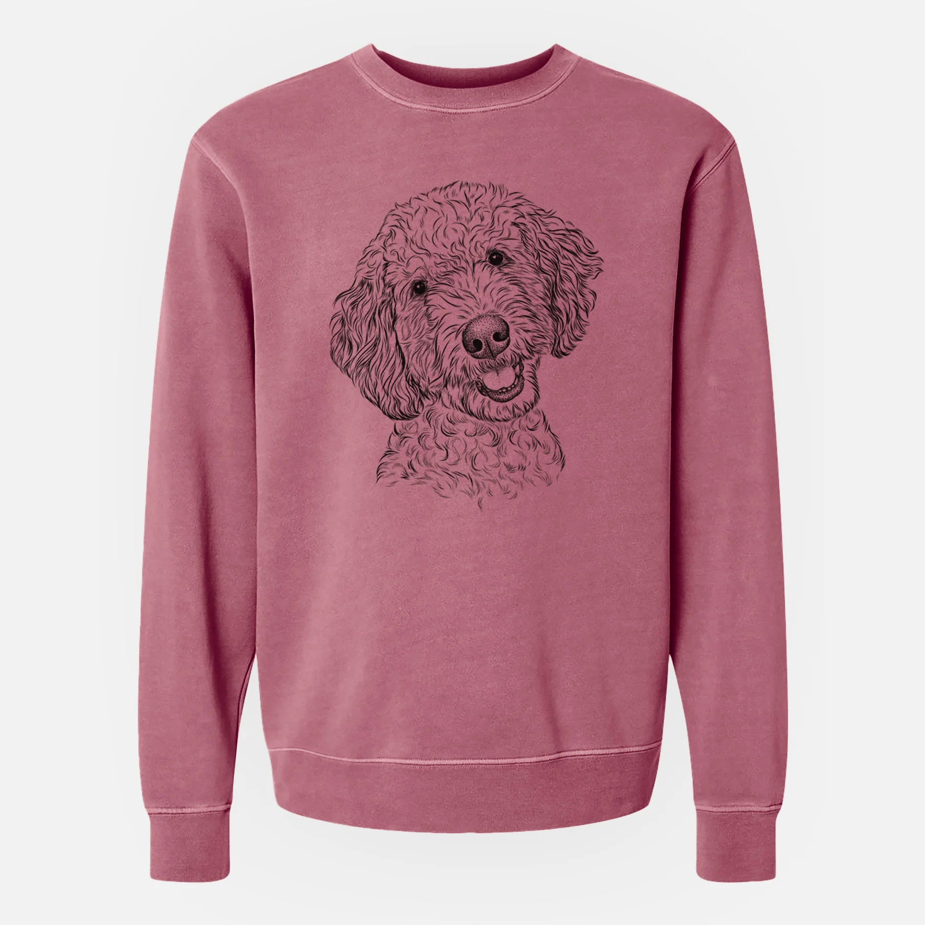 Bare Gizmo the Goldendoodle - Unisex Pigment Dyed Crew Sweatshirt - Image 9