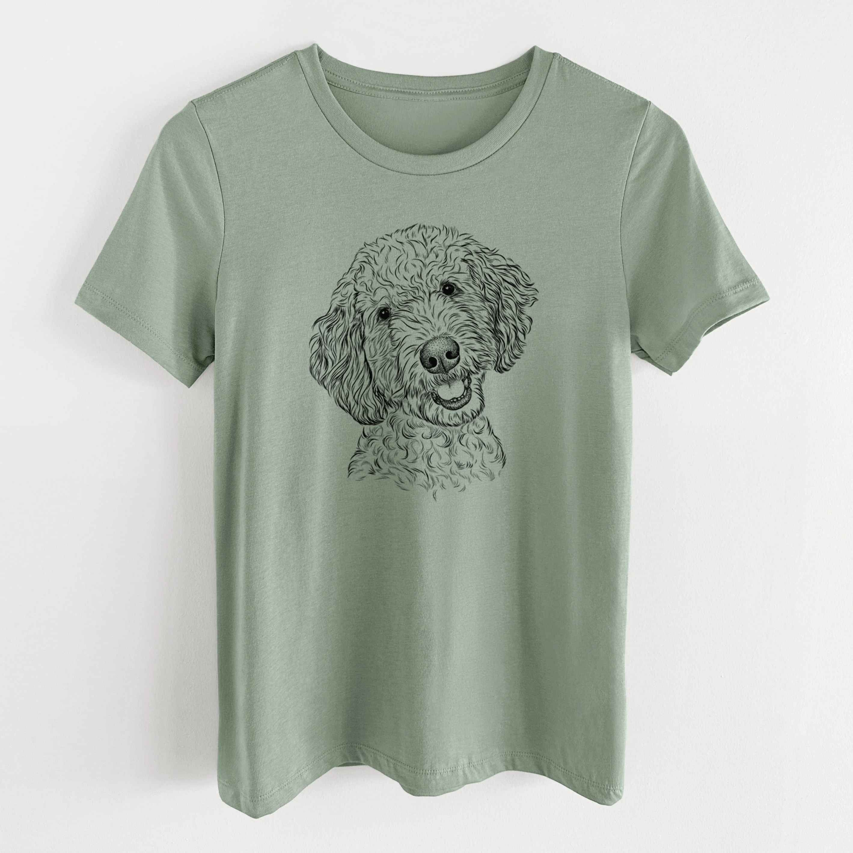 Bare Gizmo the Goldendoodle - Women's Lightweight Relaxed Fit 100% Cotton Crewneck - Image 11