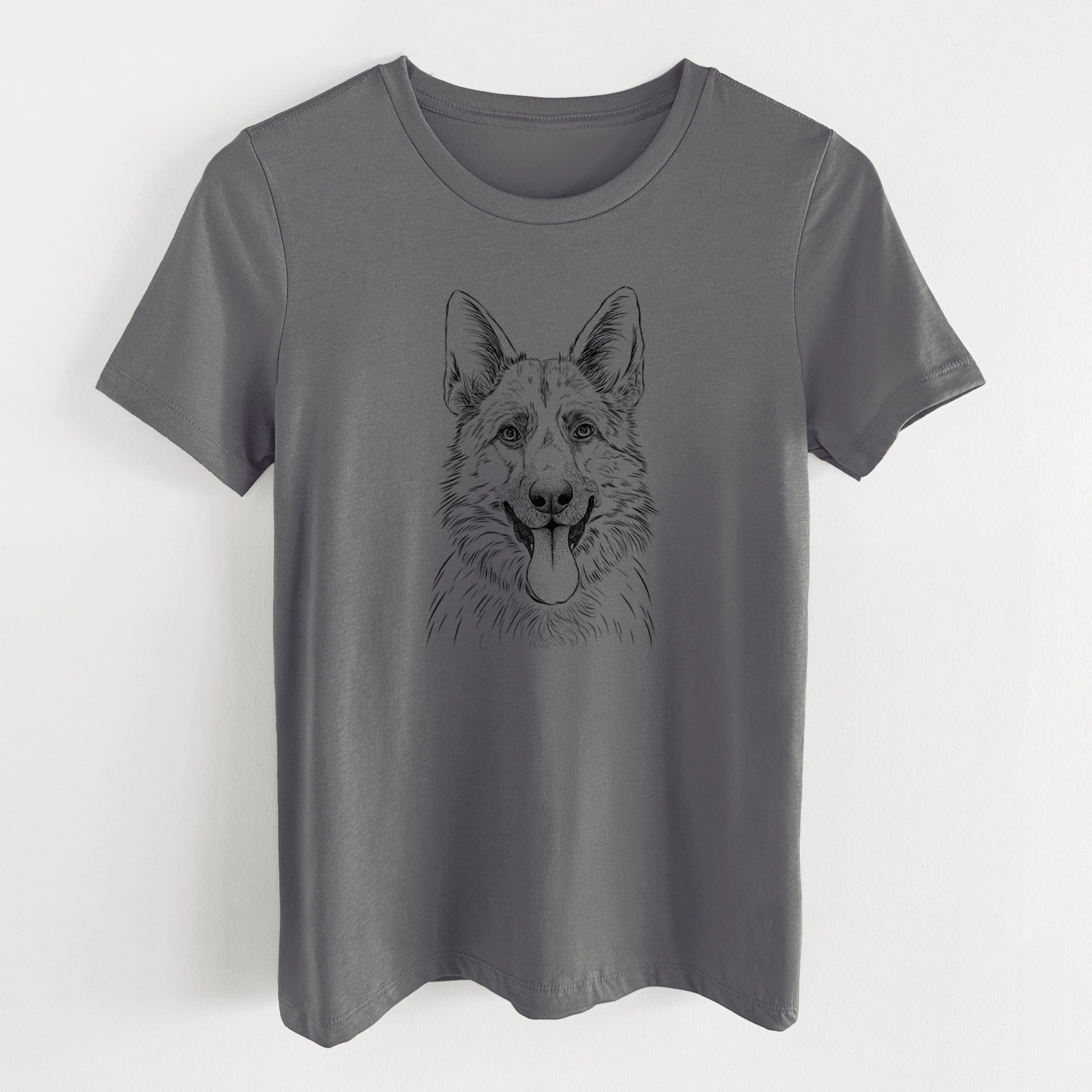 Bare Grace the German Shepherd - Women's Lightweight Relaxed Fit 100% Cotton Crewneck - Image 16