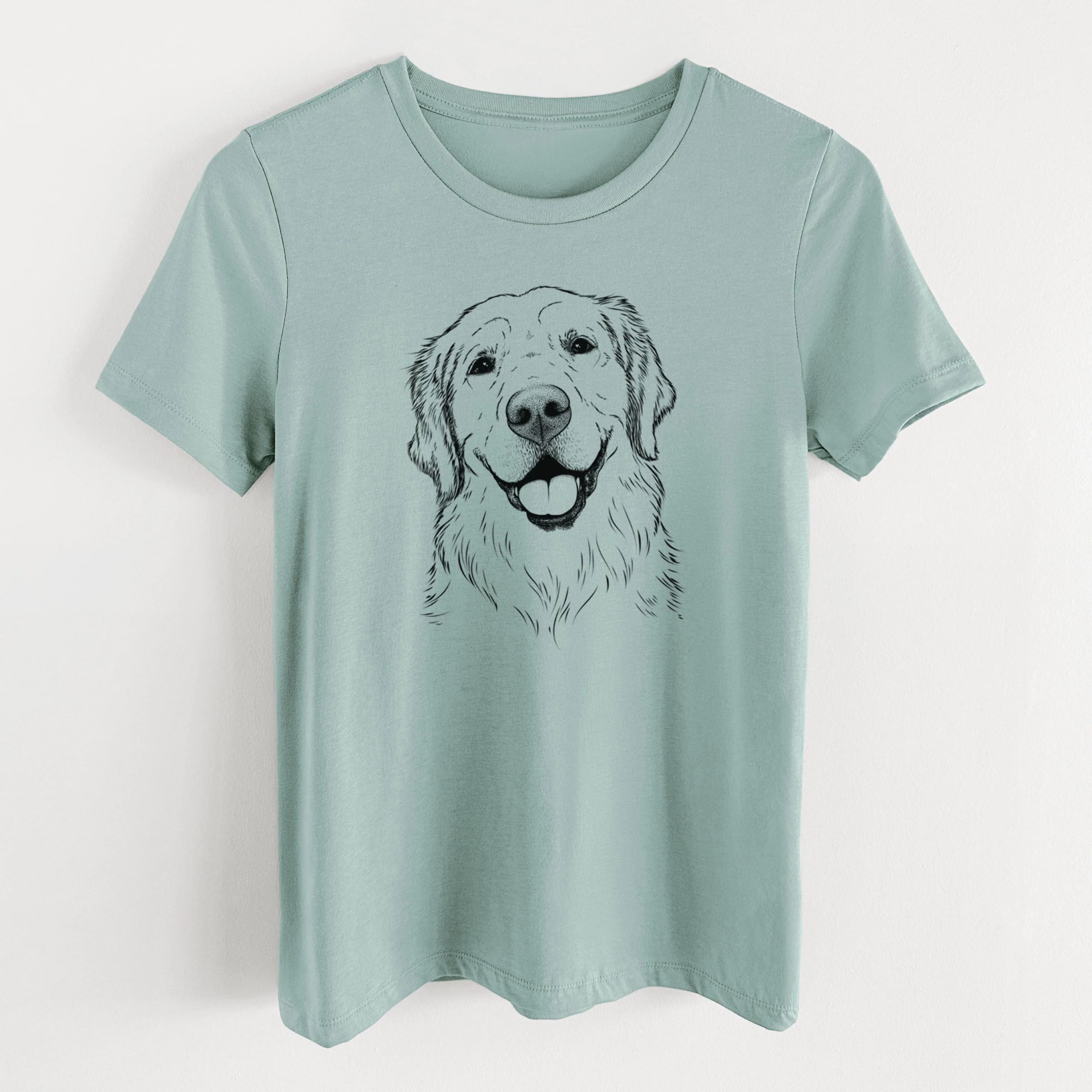 Bare Griffin the Golden Retriever - Women's Lightweight Relaxed Fit 100% Cotton Crewneck - Image 10