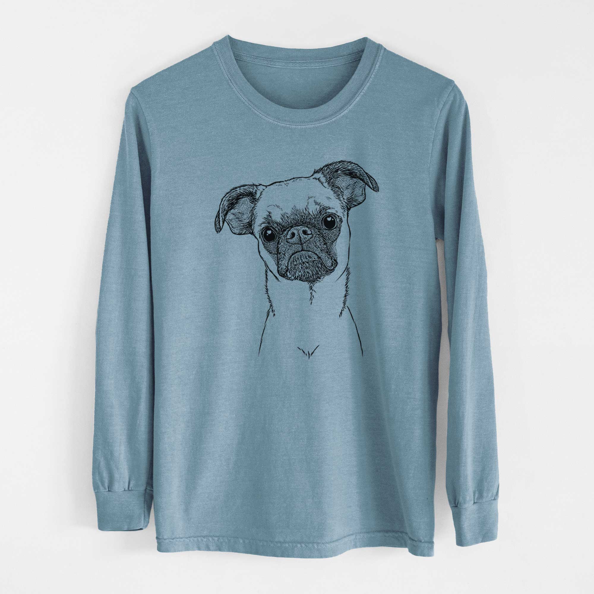 Bare Groot the Brussels Griffon - Men's Heavyweight 100% Cotton Long Sleeve - Image 8