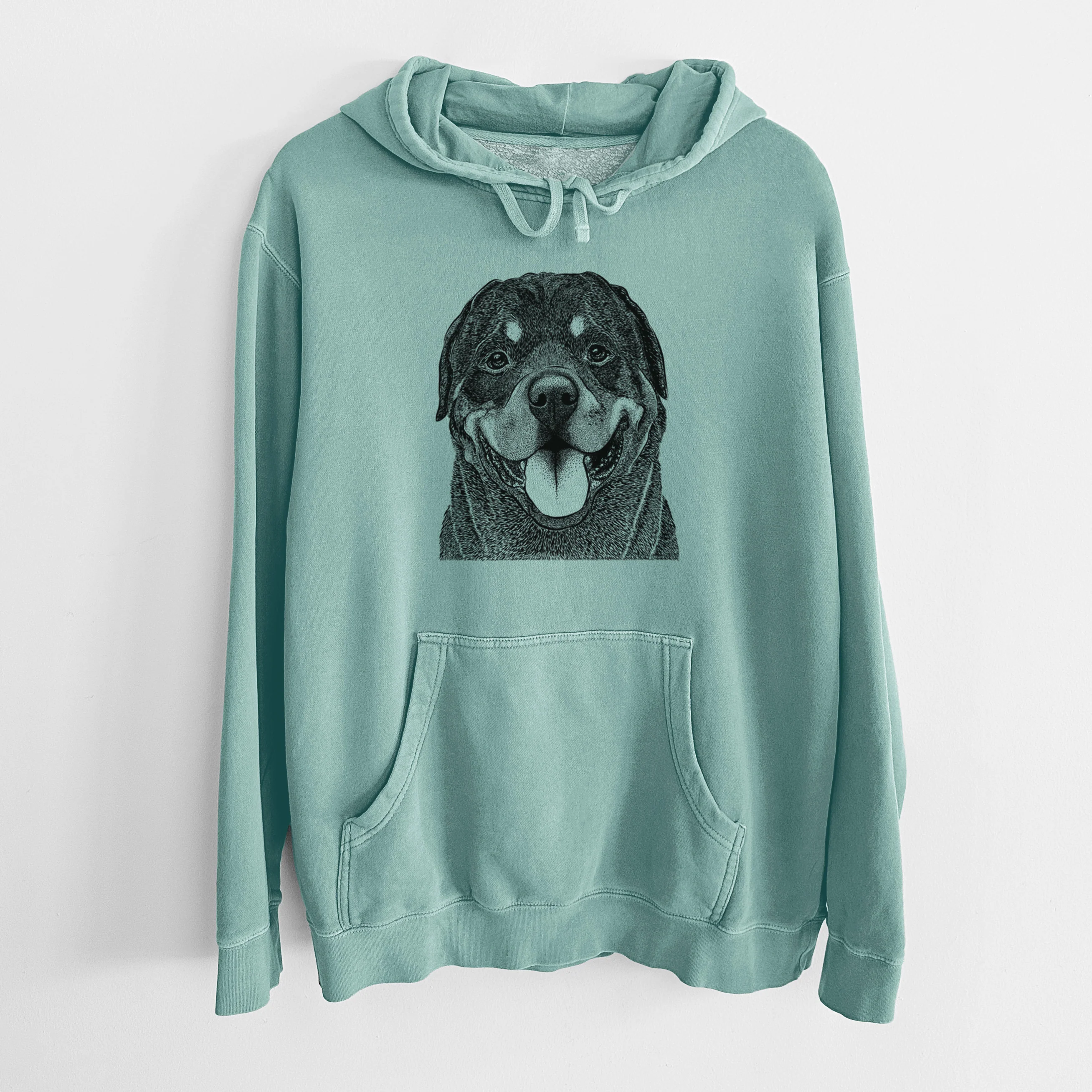 Bare Hagan the Rottweiler - Unisex Pigment Dyed Hoodie - Image 10