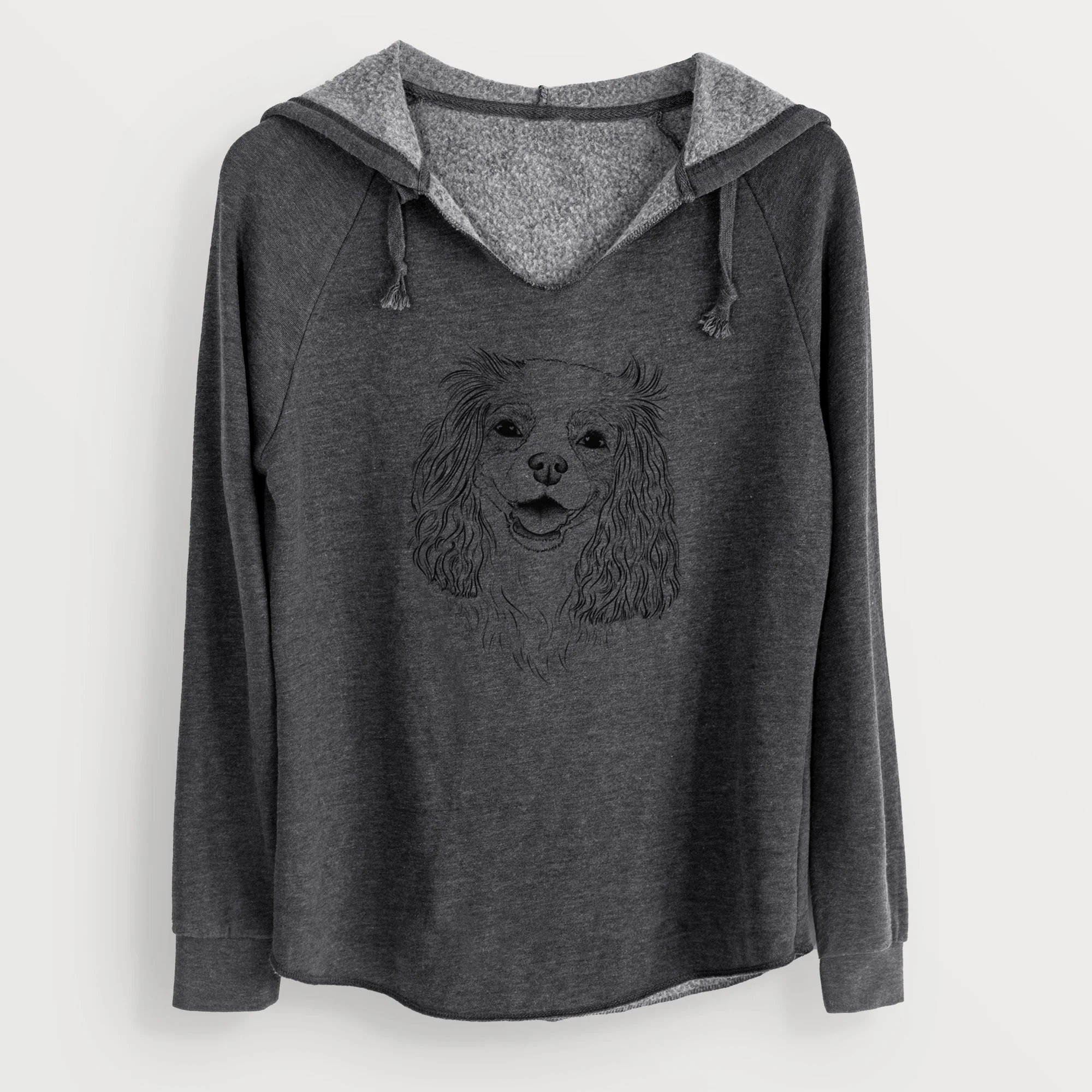 Bare Halley Comet the Cavalier King Charles Spaniel - Cali Wave Hooded Sweatshirt - Image 9