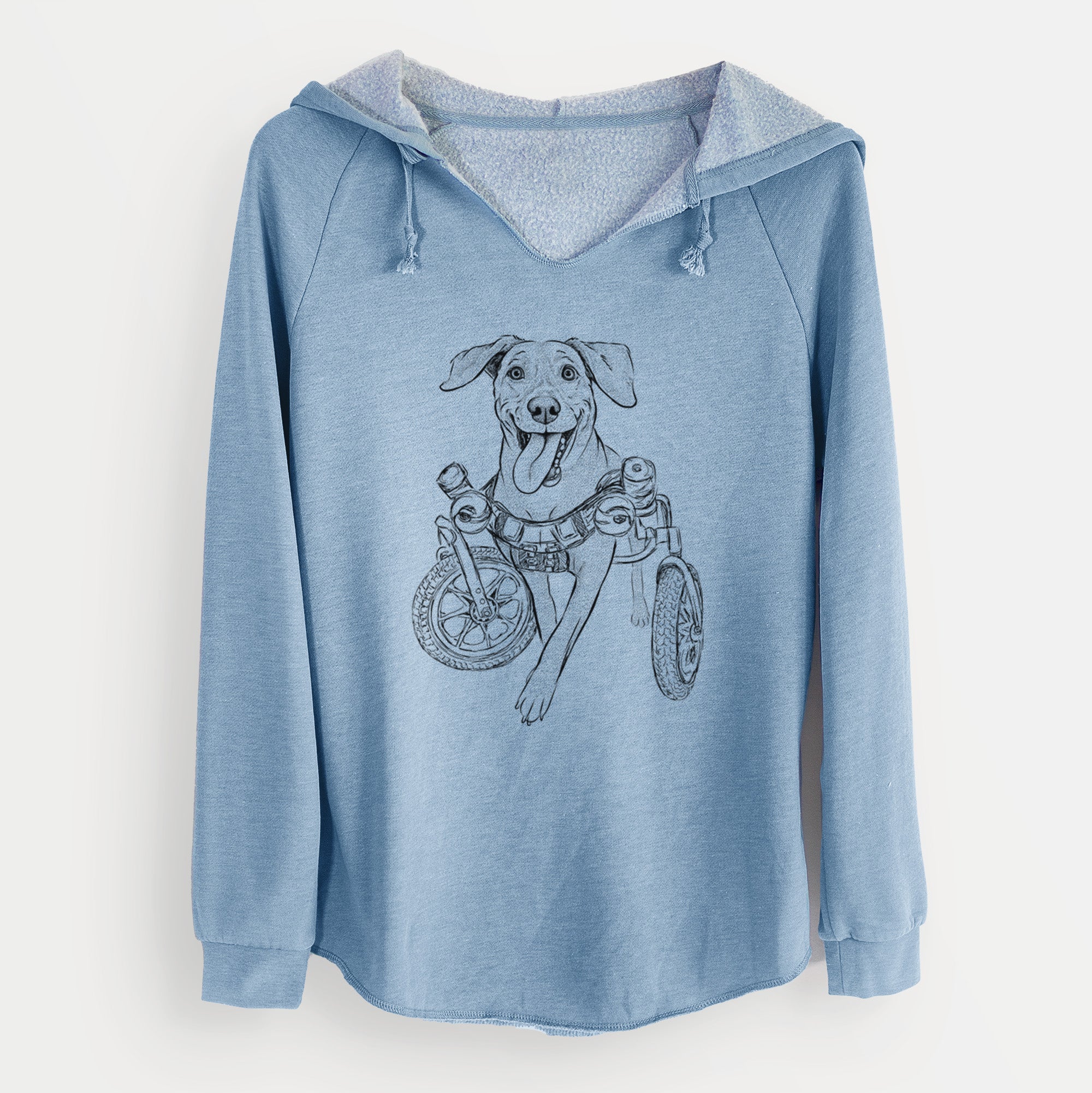 Bare Hannah the Pitbull Mix - Cali Wave Hooded Sweatshirt - Image 8